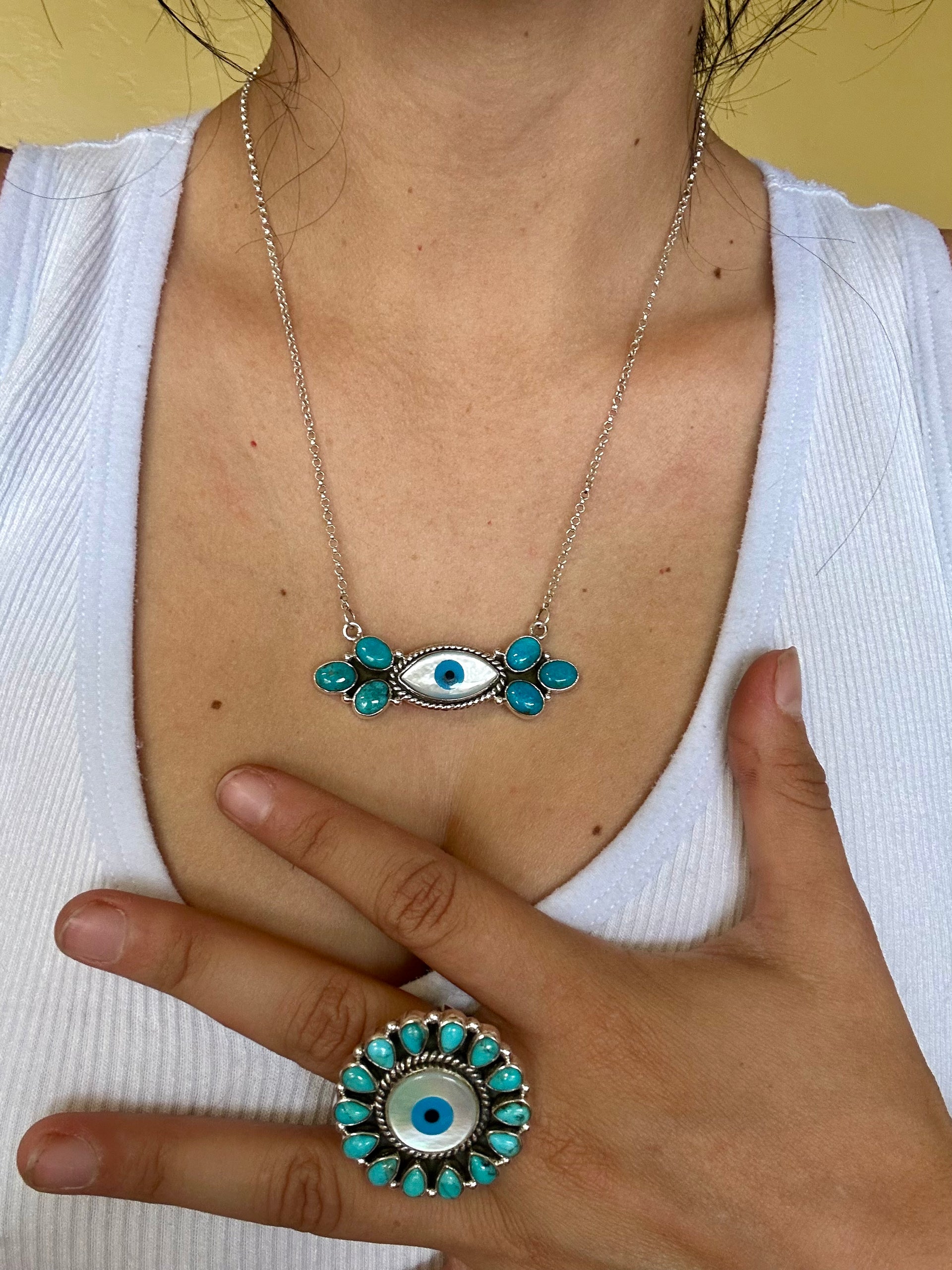 Southwest Made Multi Stone & Sterling Silver Necklace