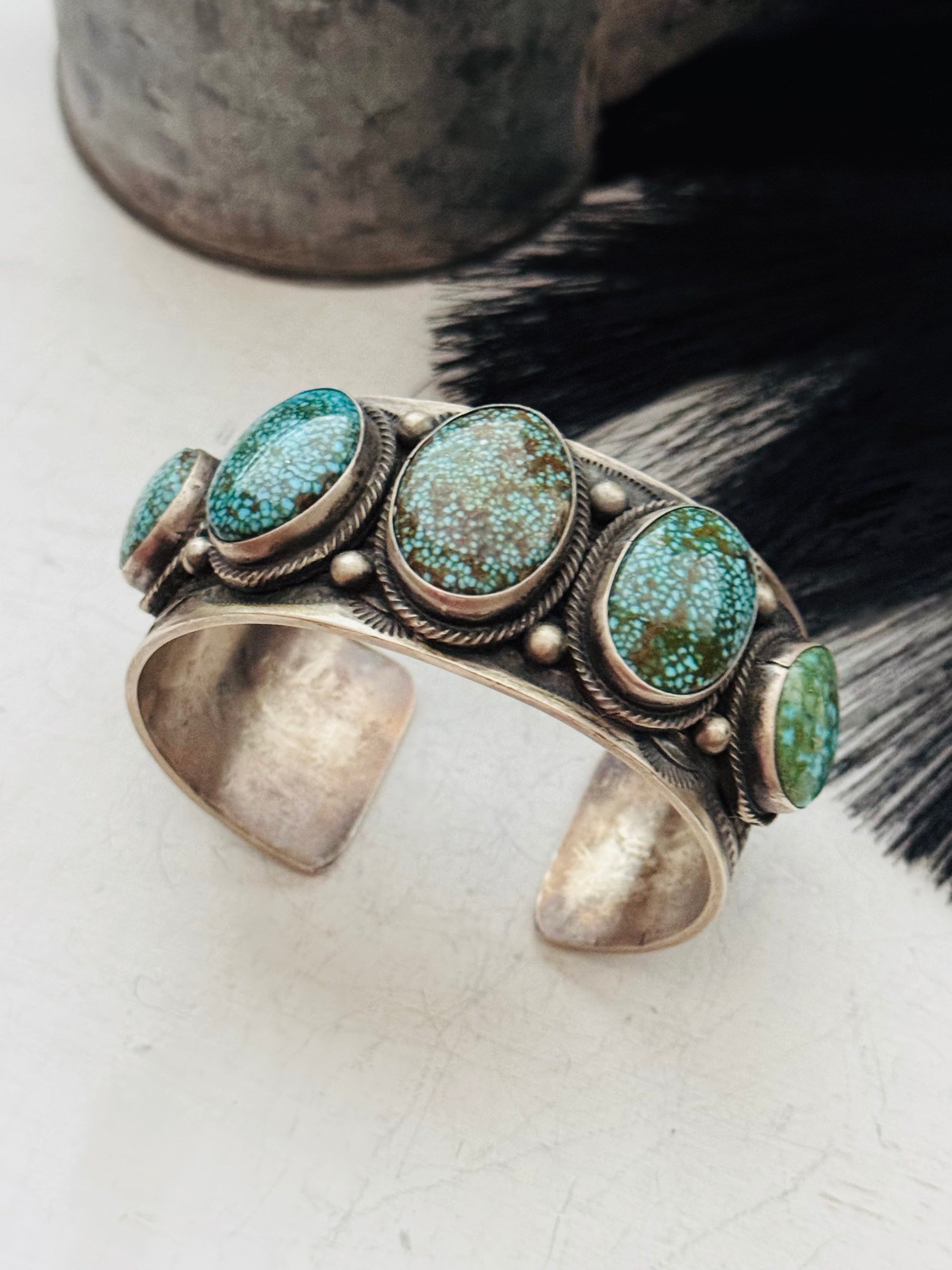 Bobby Johnson Sonoran Mountain Turquoise & Sterling Silver Cuff Bracelet