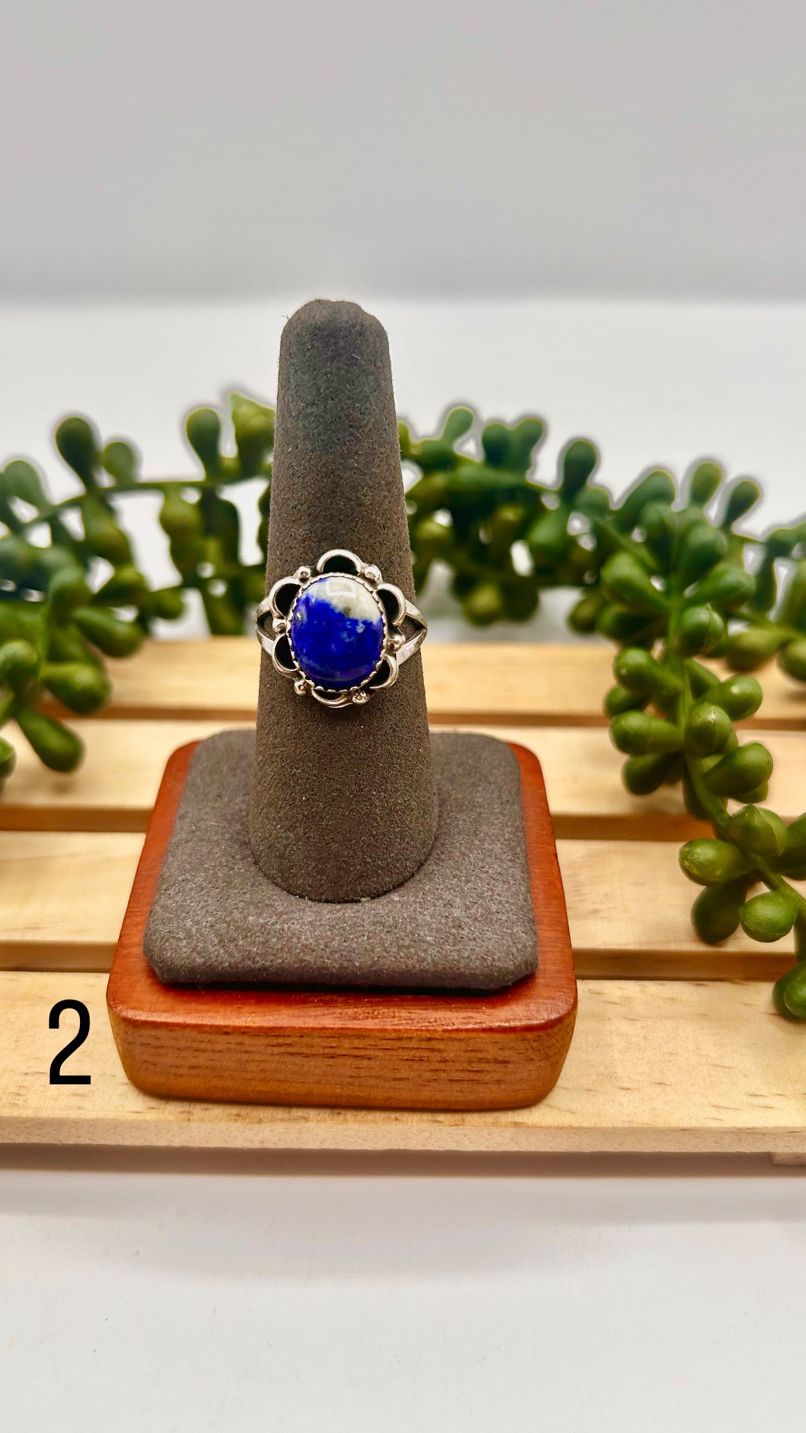 Navajo Made Lapis & Sterling Silver Ring