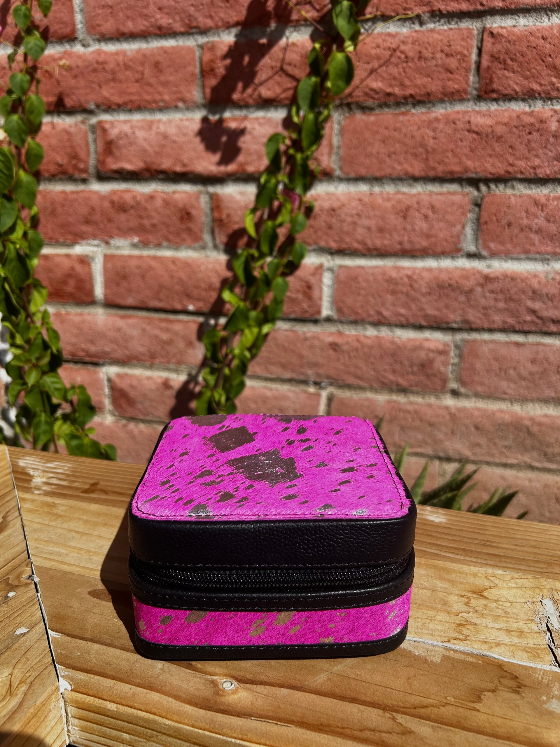 Genuine Leather Cowhide Jewelry Box