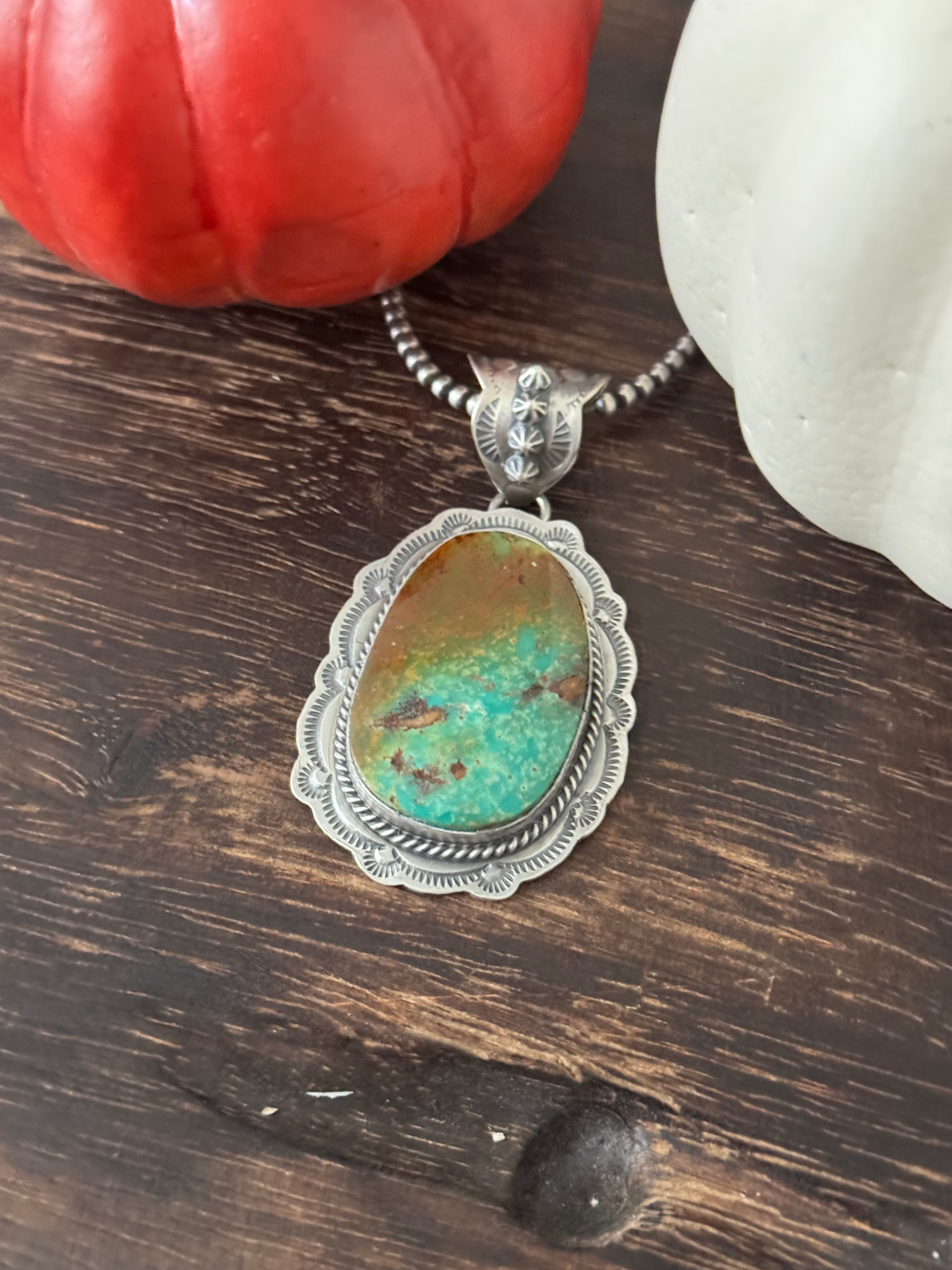 Jon Nelson Royston Turquoise & Sterling Silver Pendant