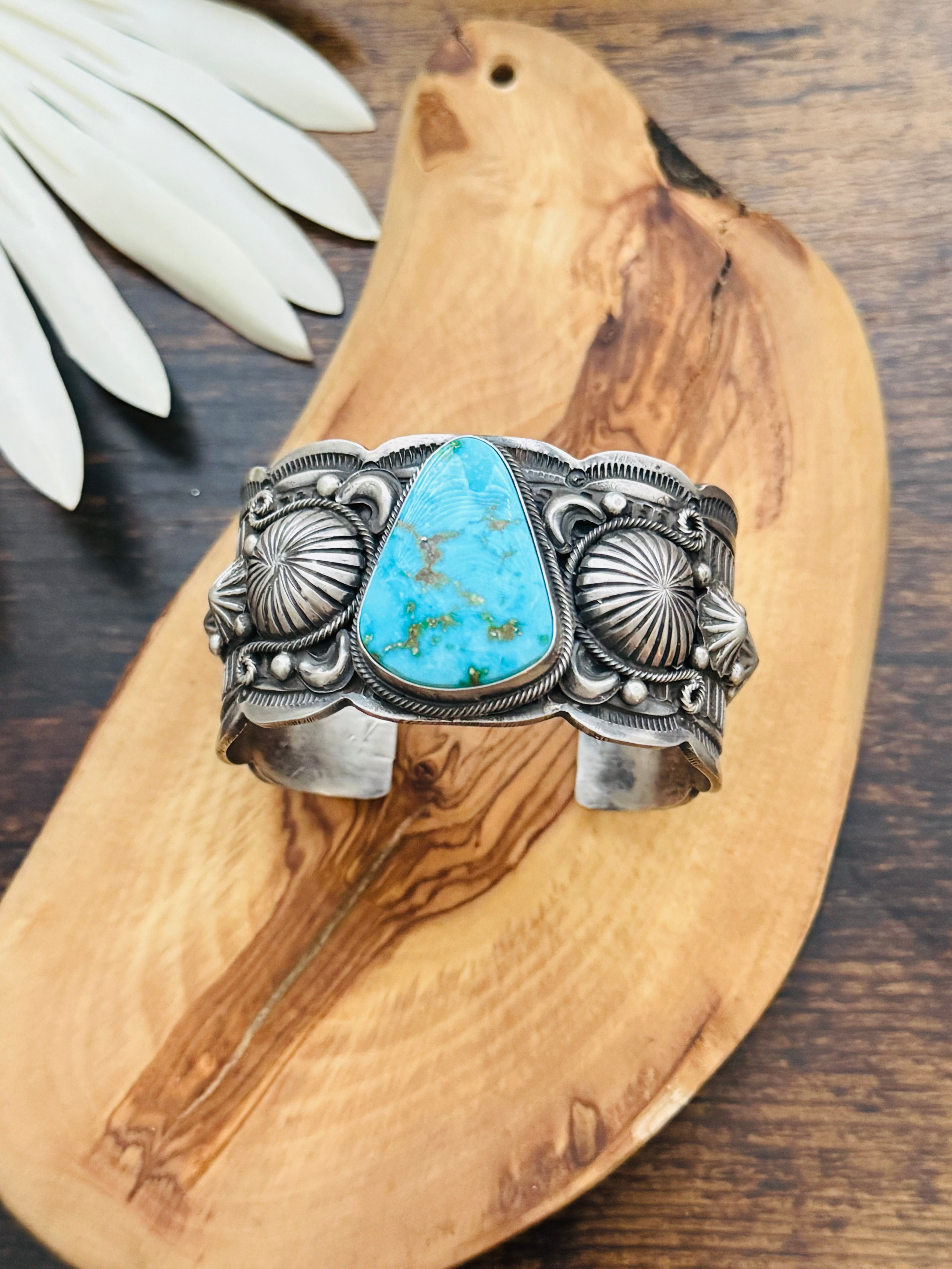 Tillie John Sonoran Mountain Turquoise & Sterling Silver Cuff Bracelet