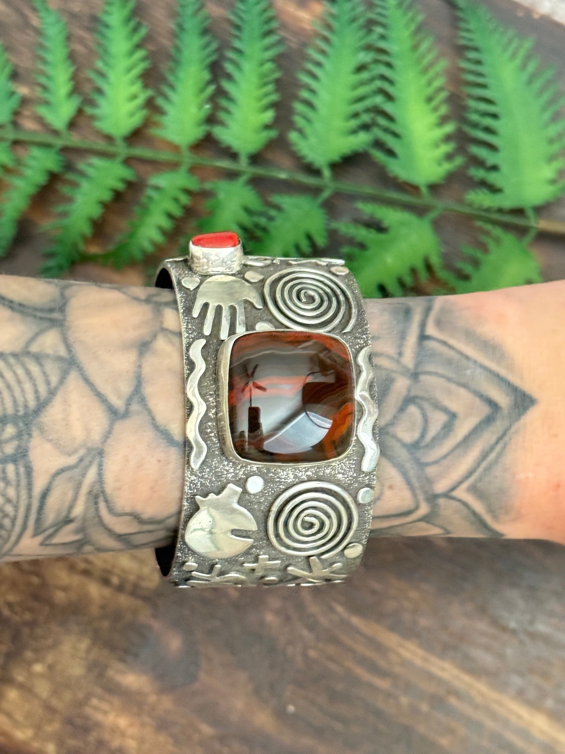 Alex Sanchez Multi Stone & Sterling Silver Cuff Bracelet