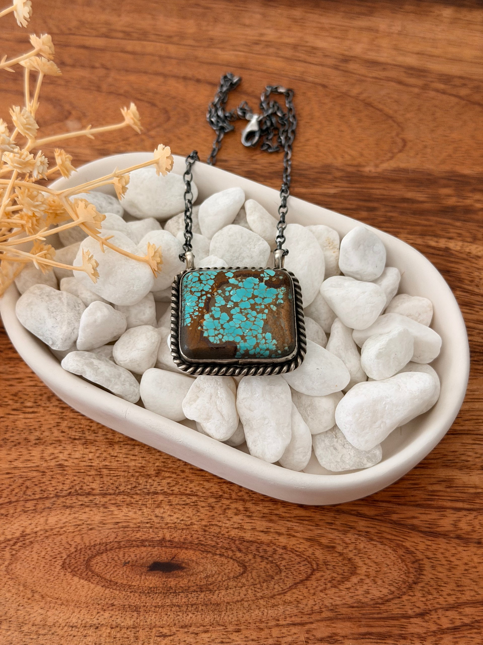 Judith Dixon Mine 8 Turquoise & Sterling Silver Necklace
