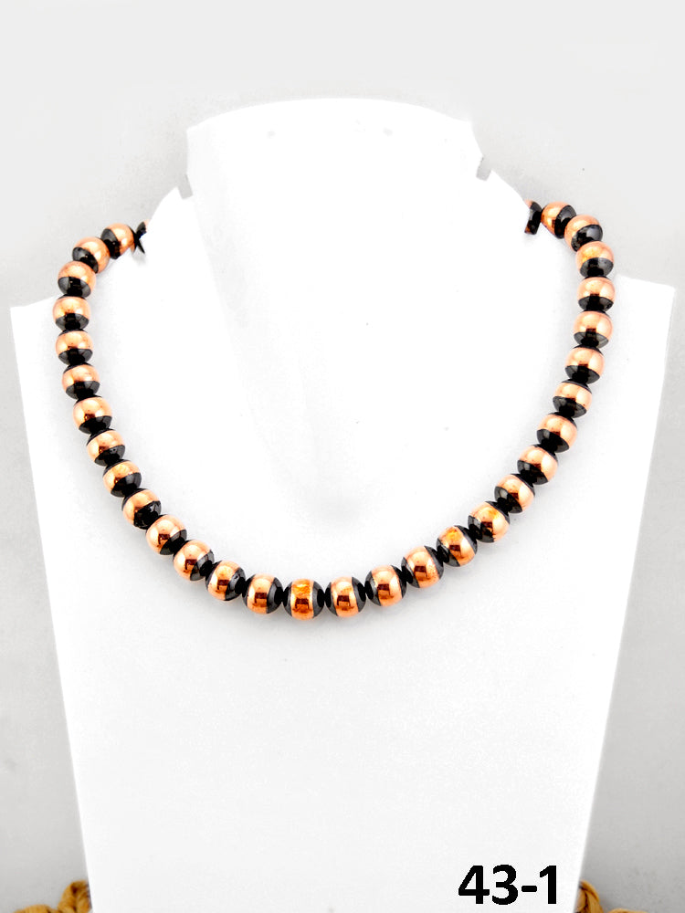 Southwest Handmade 10 MM Copper Beaded Necklace