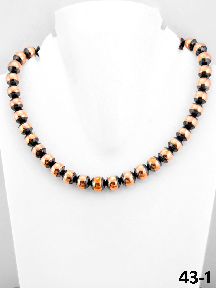 Southwest Handmade 10 MM Copper Beaded Necklace