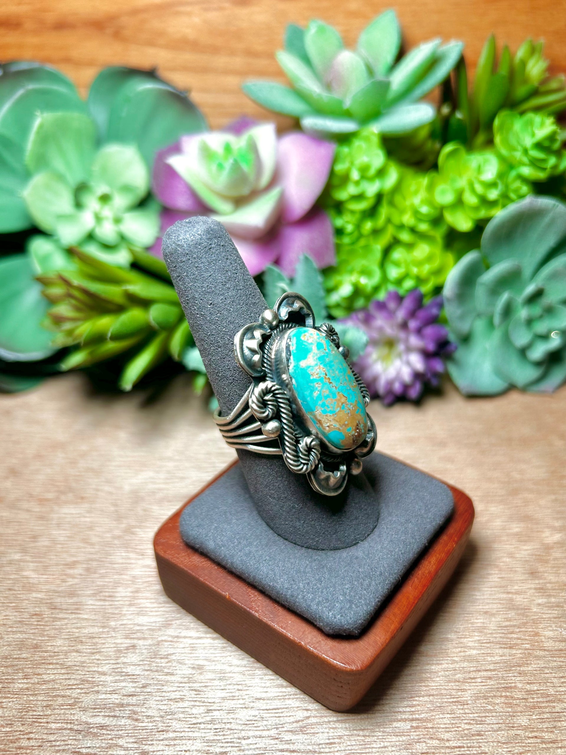 Randy Boyd Royston Turquoise & Sterling Silver Ring Size 8.25