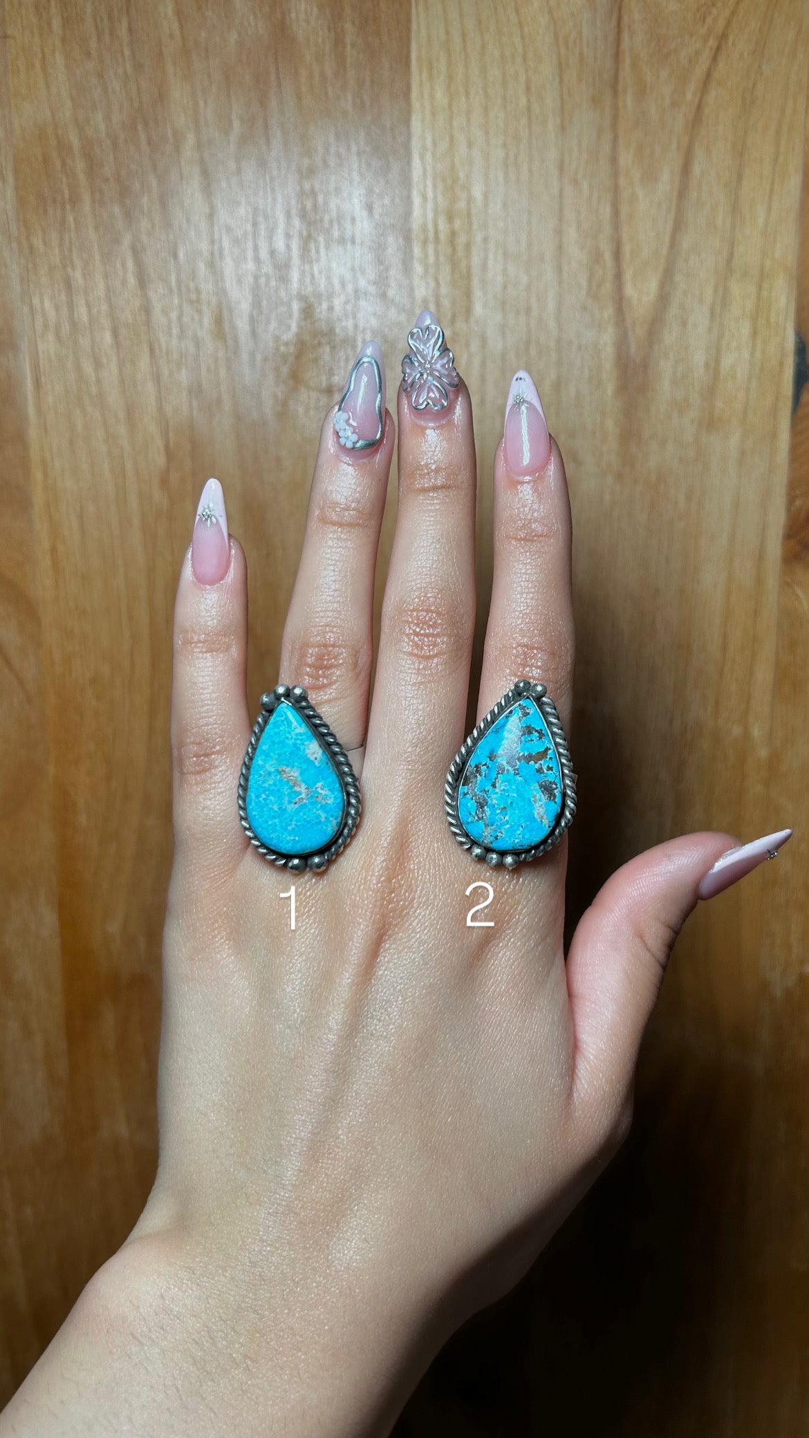 Zachariah David Blue Bird Turquoise & Sterling Silver Adjustable Ring