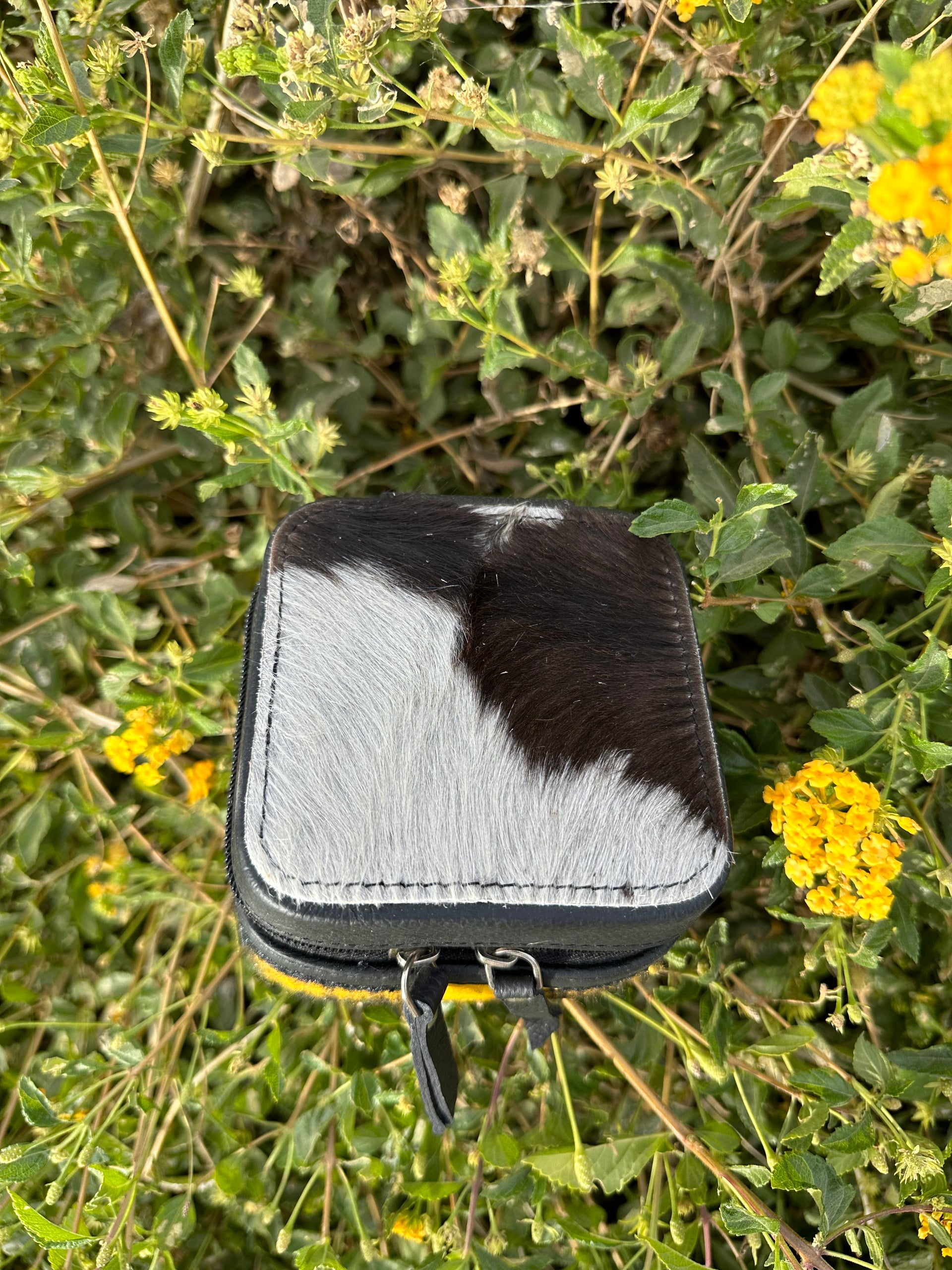 Genuine Leather Cowhide & Saddle Bag Jewelry Box