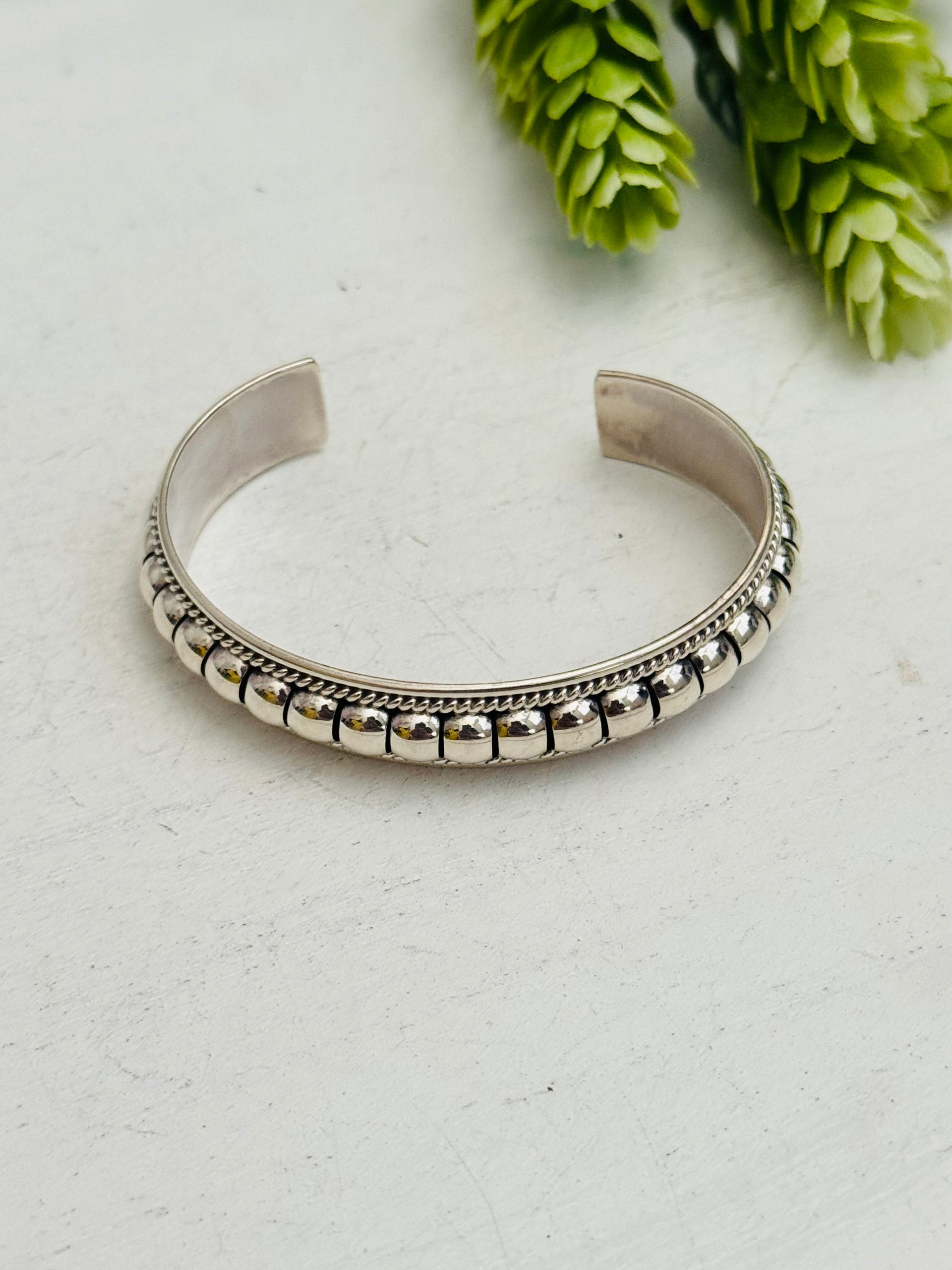 Navajo Made Sterling Silver Cuff Bracelet