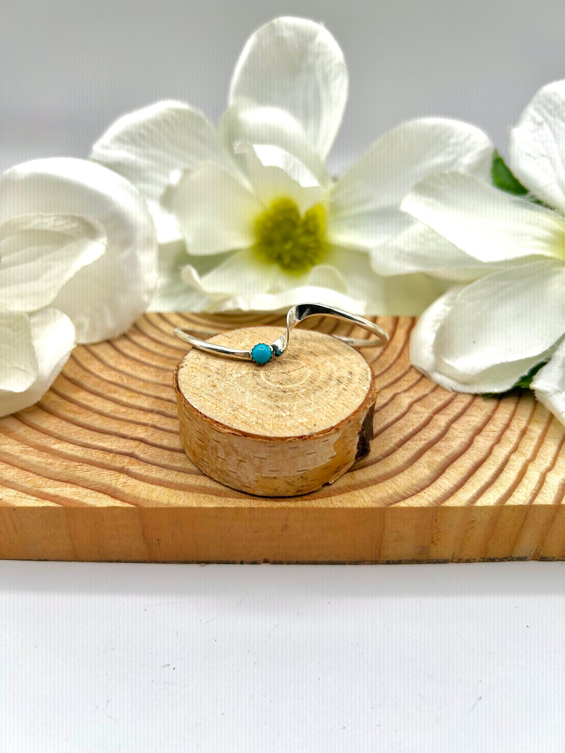 Yolanda Skeets Kingman Turquoise  & Sterling Silver Cuff Bracelet