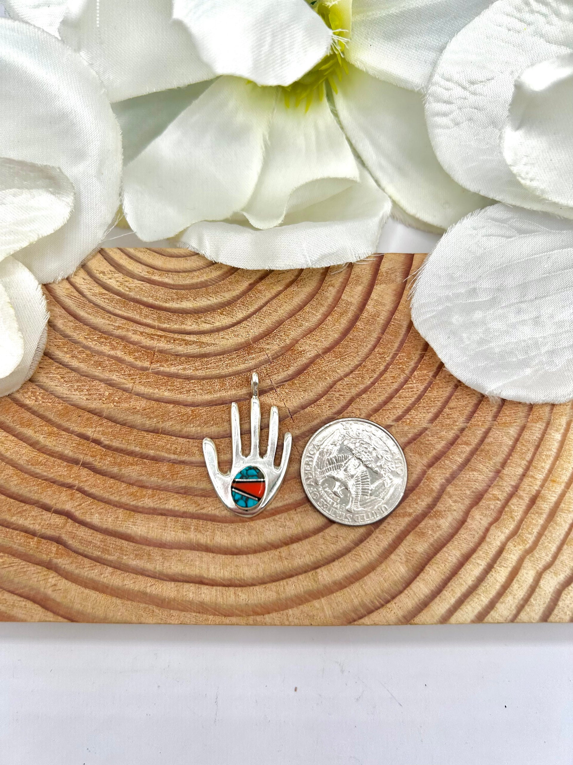 Joe Martinez Multi Stone & Sterling Silver Pendant