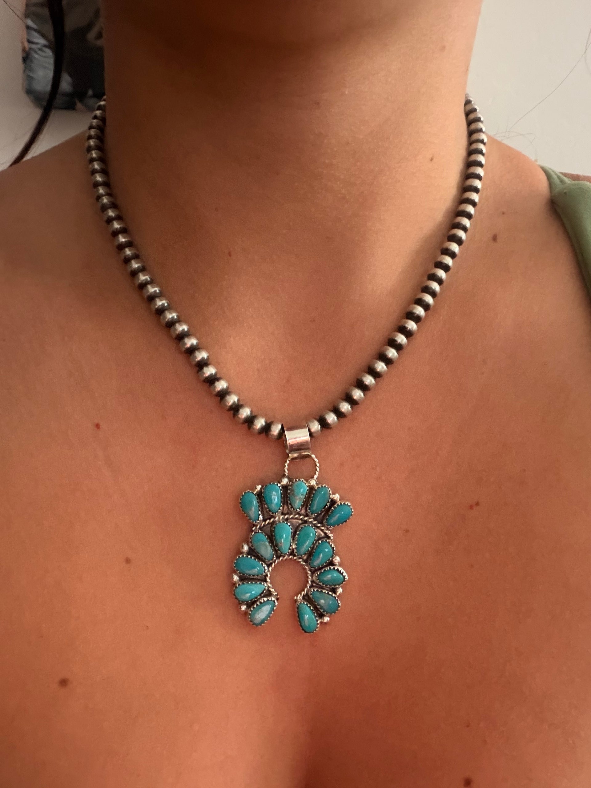 Jameson Williams Kingman Turquoise & Sterling Silver Cluster Petite Pendant