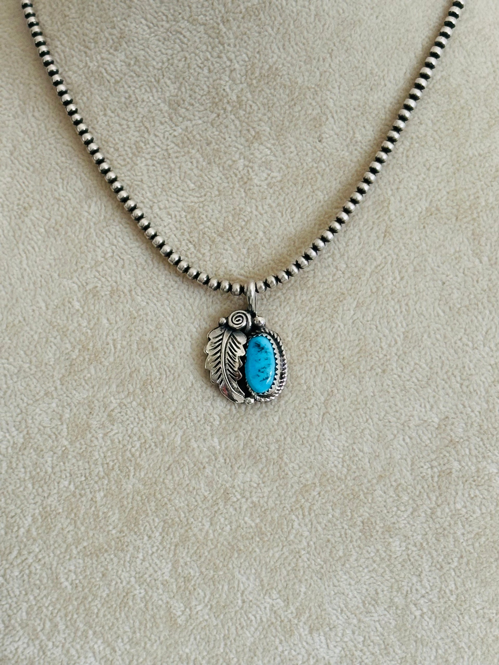 Julia Etsitty Kingman Turquoise & Sterling Silver Pendants