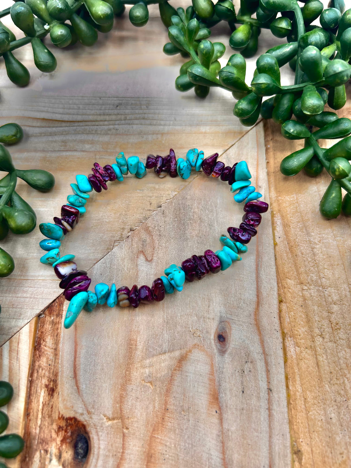 Navajo Made Strung Multi Stone Bracelet