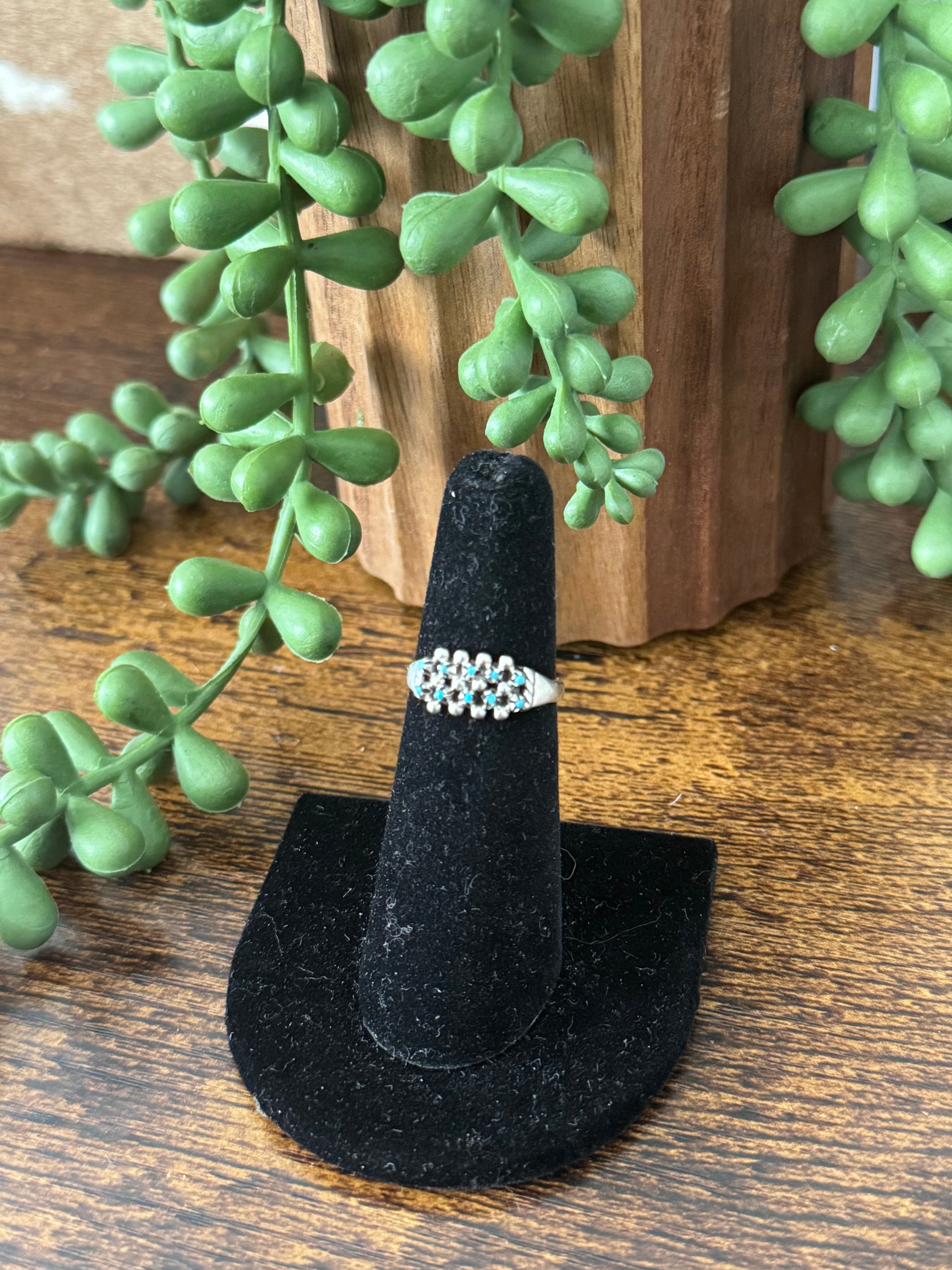 Zuni Made Turquoise & Sterling Silver Ring