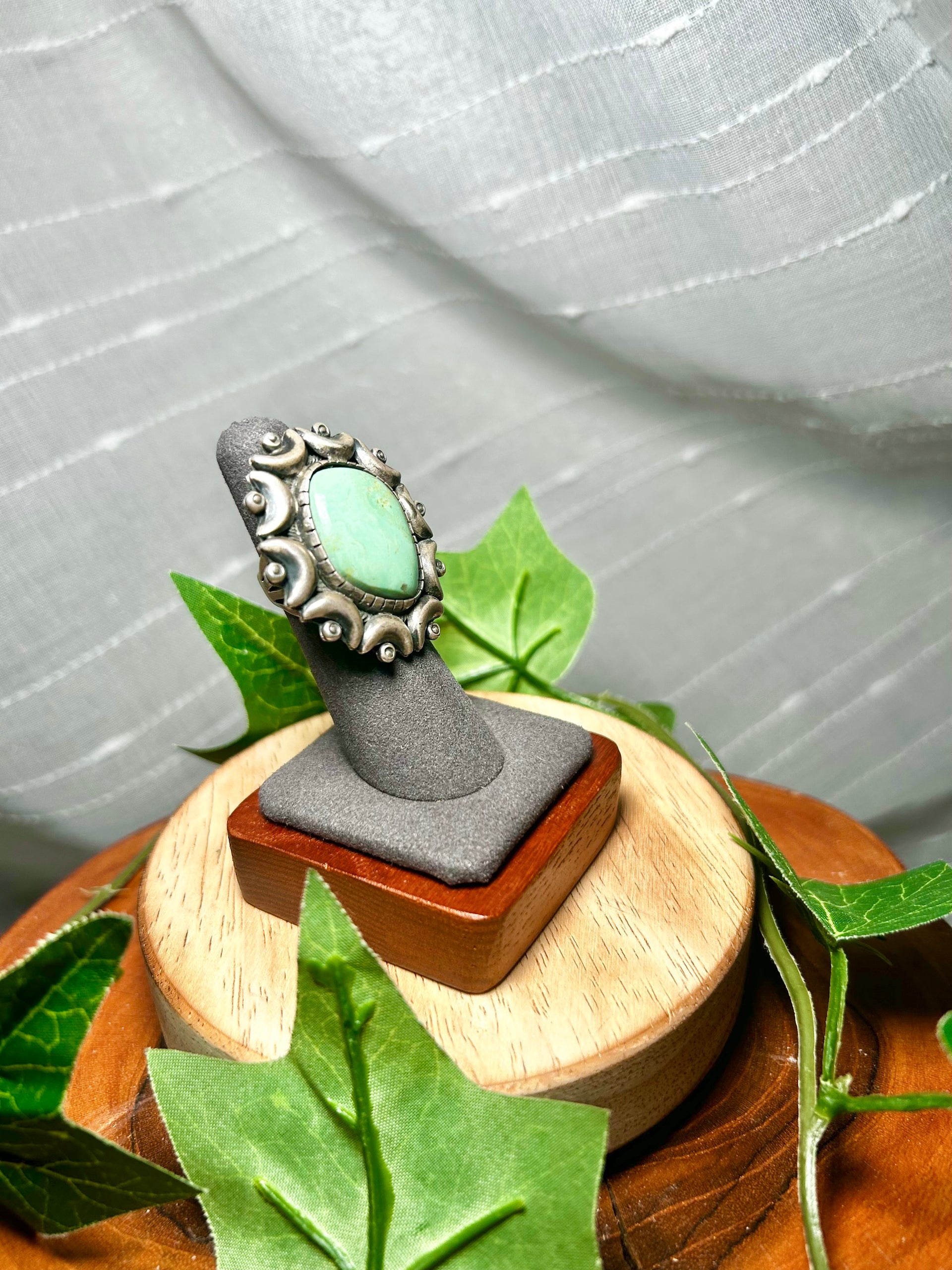 Danny Clark Kingman Turquoise & Sterling Silver Ring Size 5