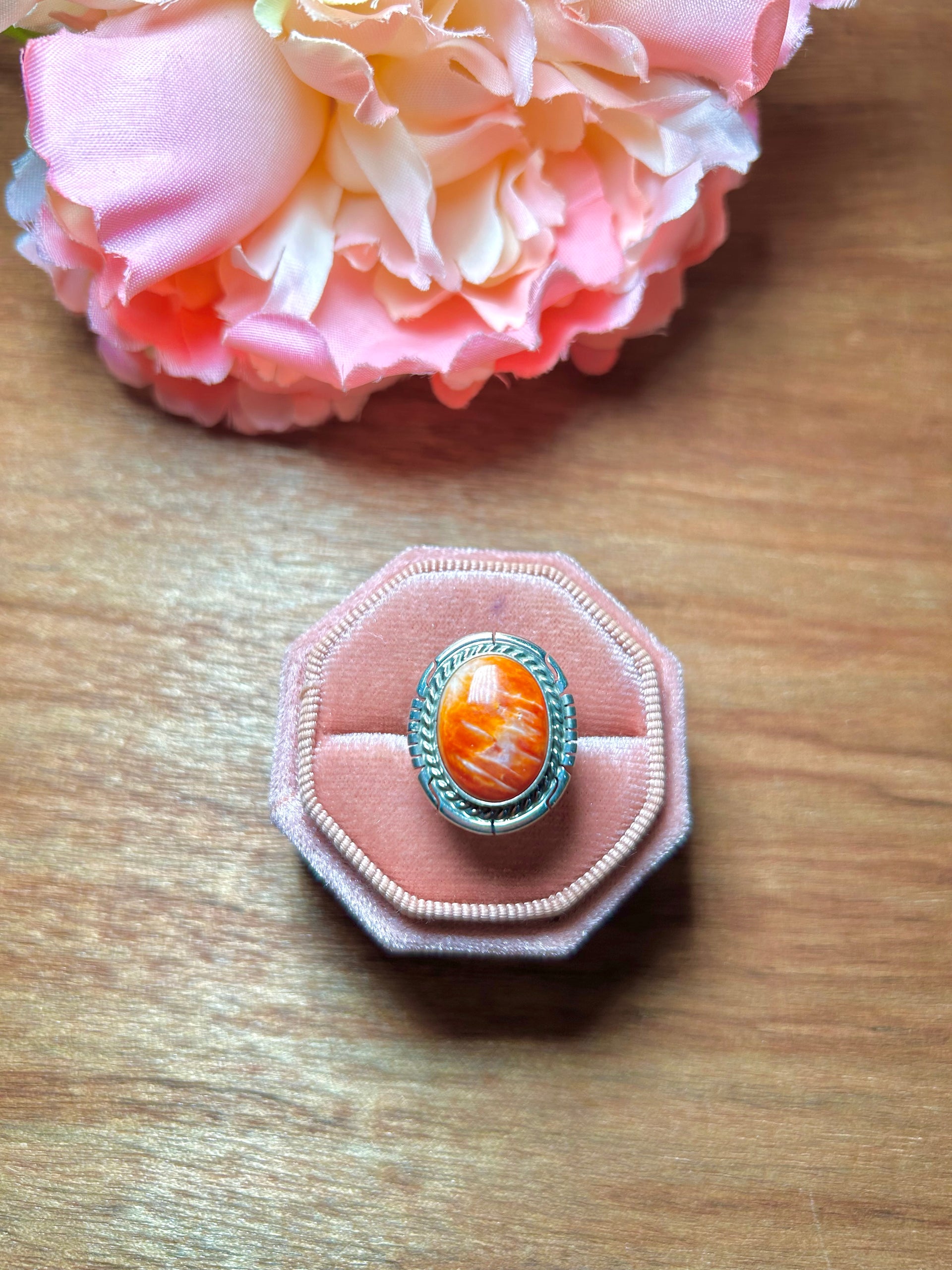 Dane Skeets Spiny Oyster & Sterling Silver Ring