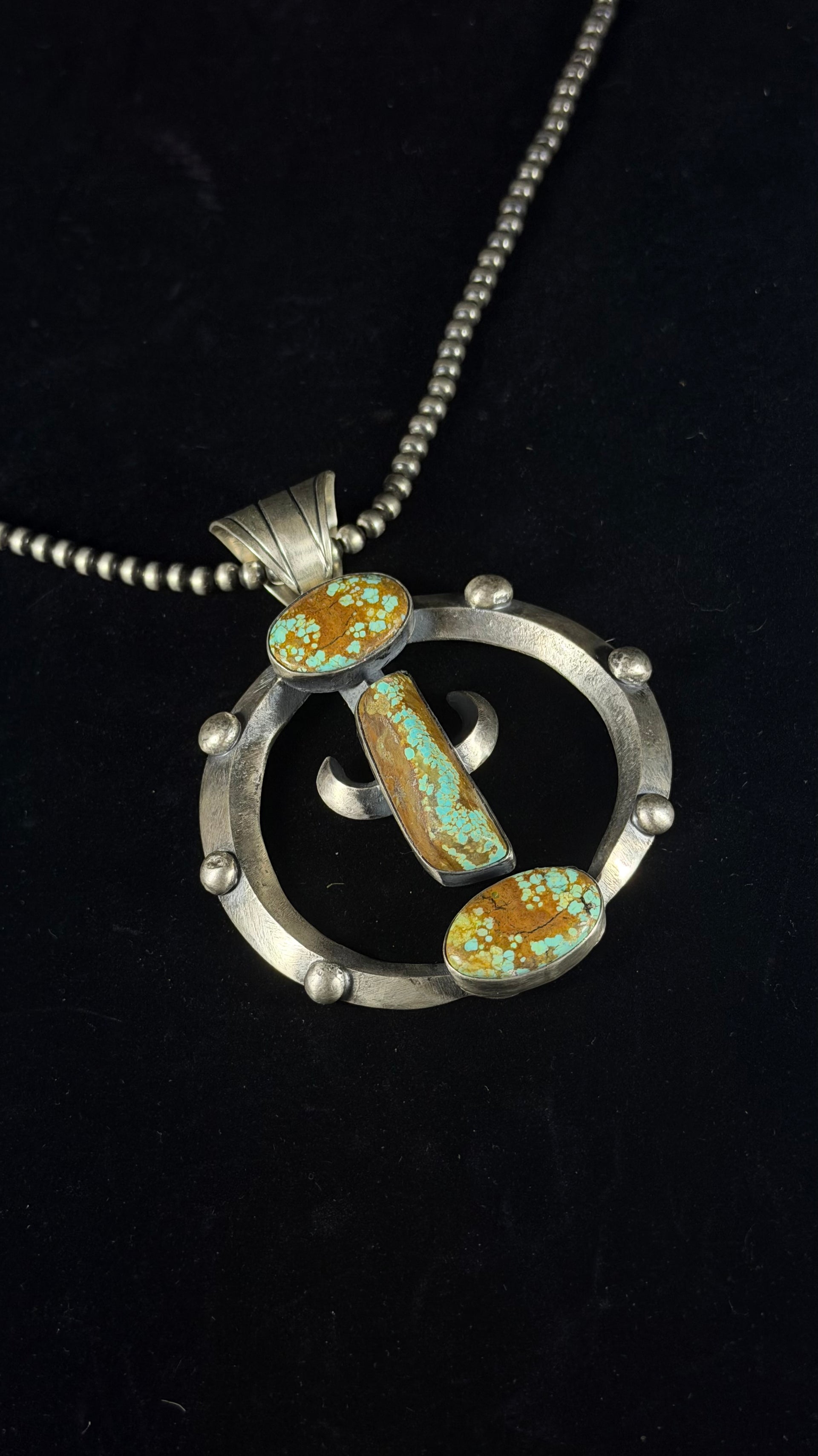 Chimney Butte #8 Turquoise & Sterling Silver Pendant
