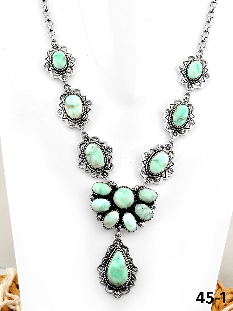 Southwest Handmade Paloma Turquoise & Sterling Silver Necklace
