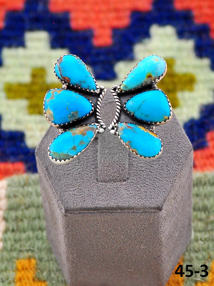 Southwest Handmade Santa Maria Turquoise & Sterling Silver Adjustable Ring