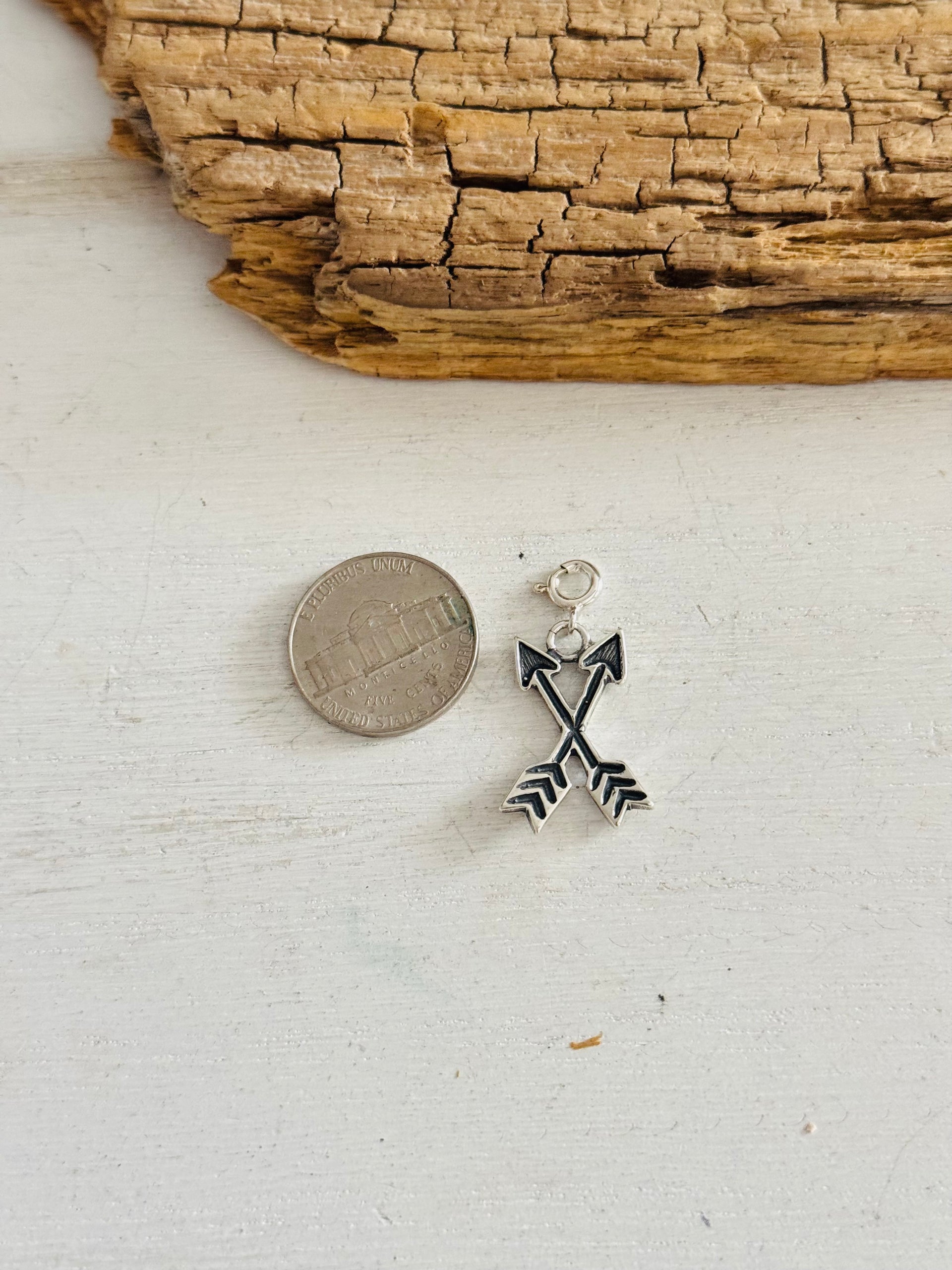 Navajo Made Sterling Silver Arrows Cast Charms