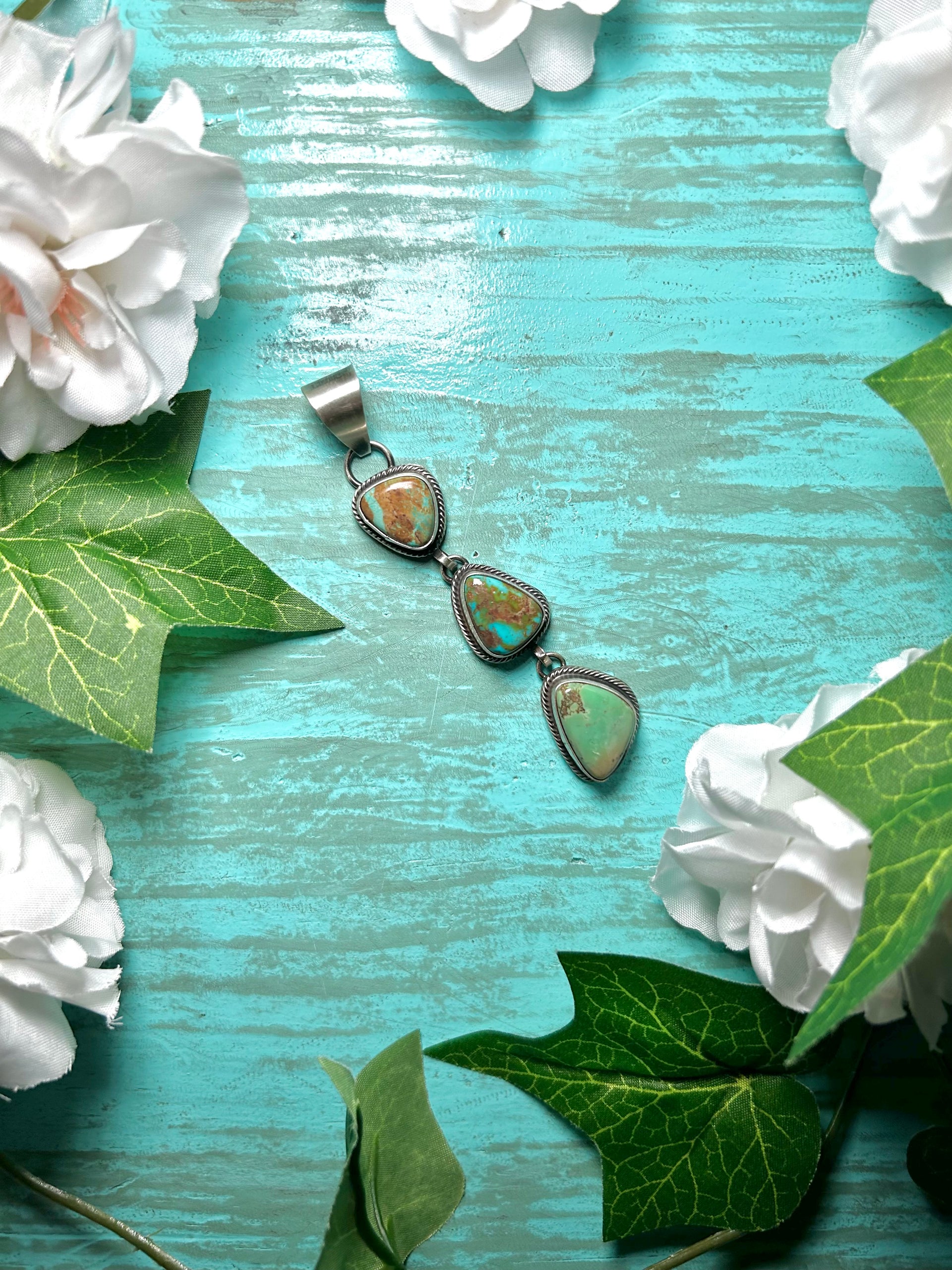 Anderson Largo Royston Turquoise & Sterling Silver Pendant