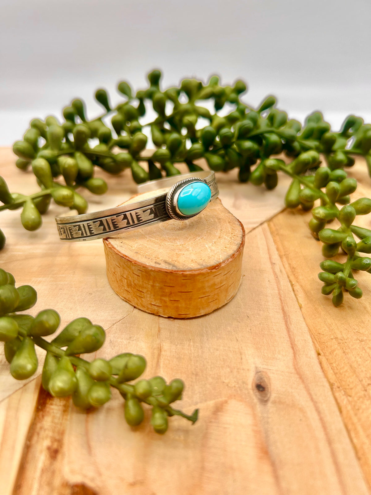 Rick Enriquez Kingman Turquoise & Sterling Silver Cuff Bracelet
