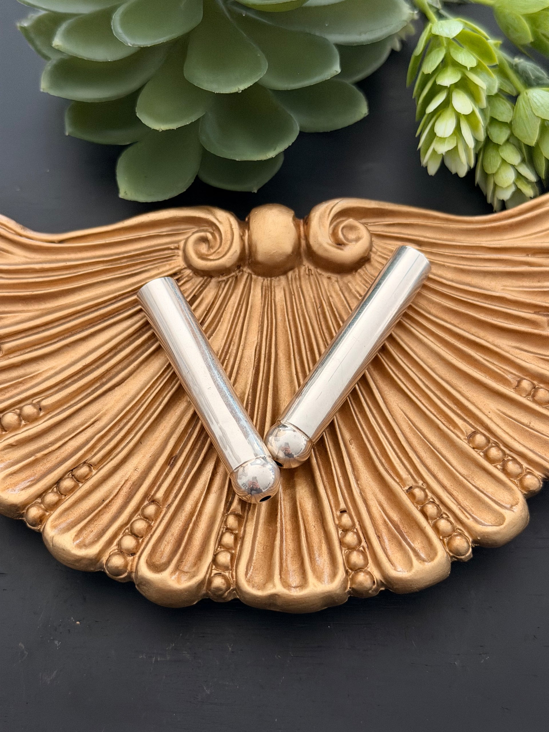 Navajo Made Sterling Silver Bolo Tips