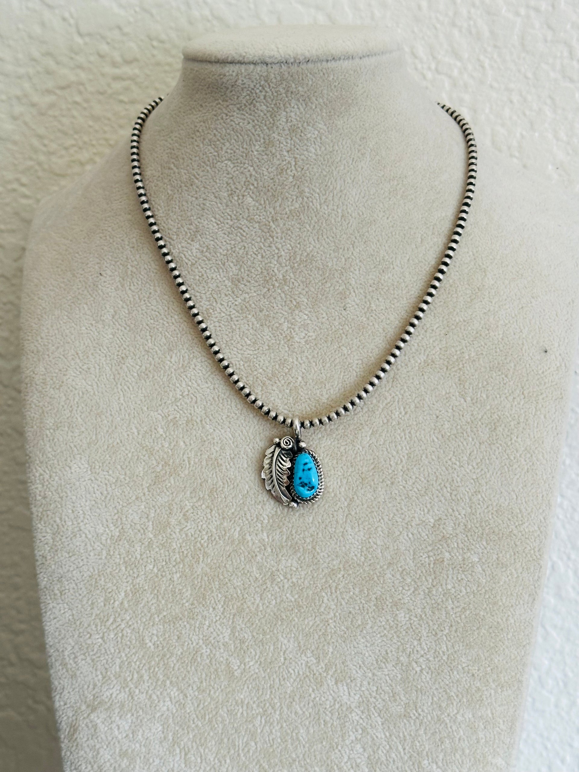 Julia Etsitty Kingman Turquoise & Sterling Silver Pendants