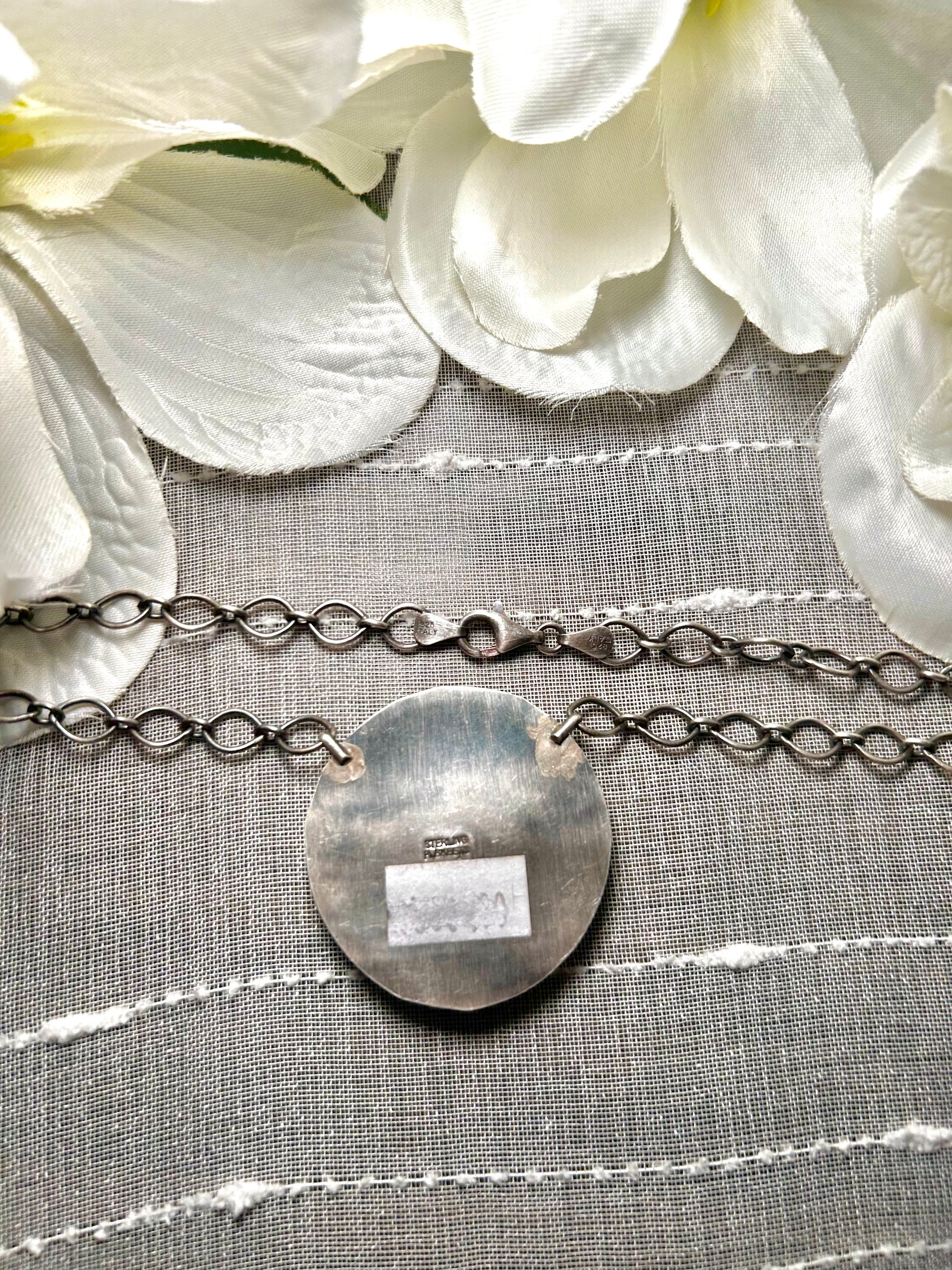 Peggy Skeets Silver Dollar Sterling Silver Necklace