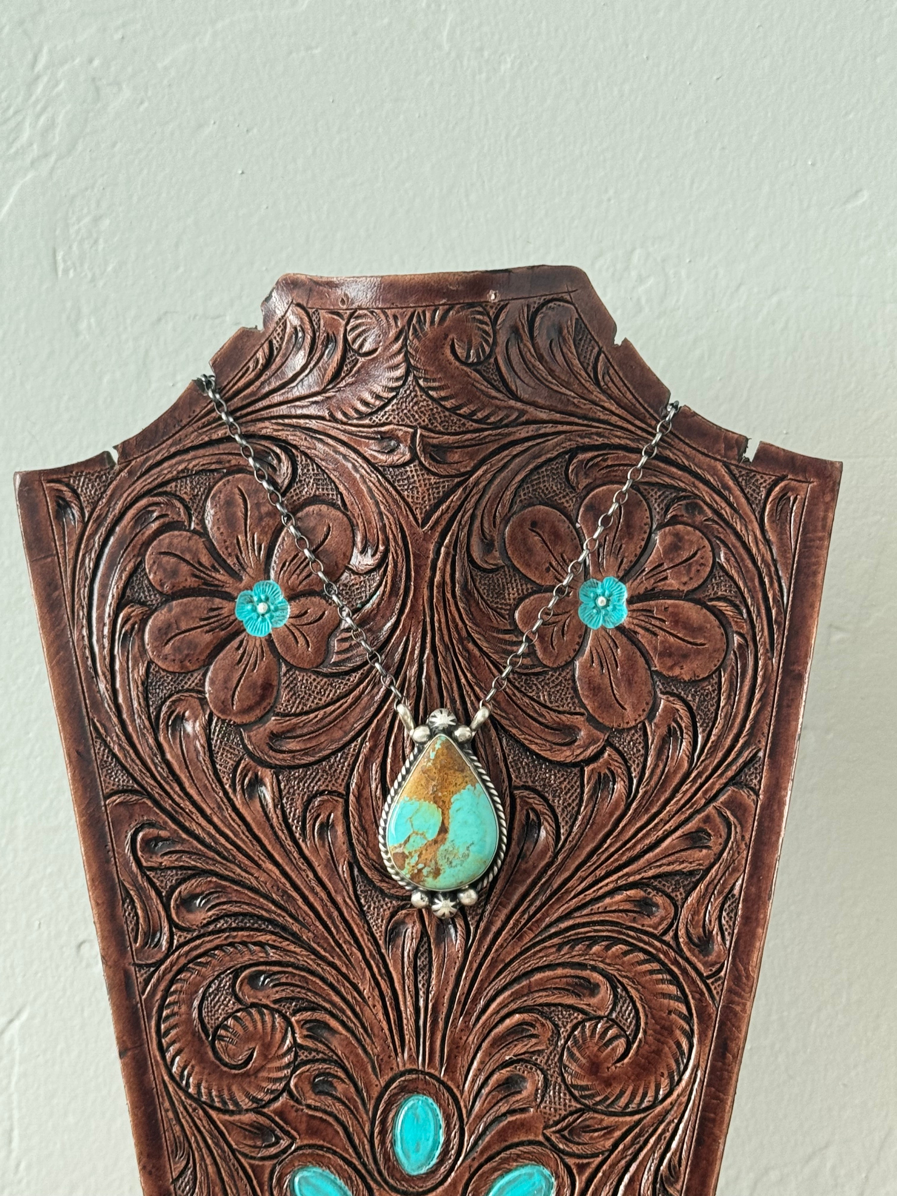 Augustine Largo Kingman Turquoise & Sterling Silver Necklace