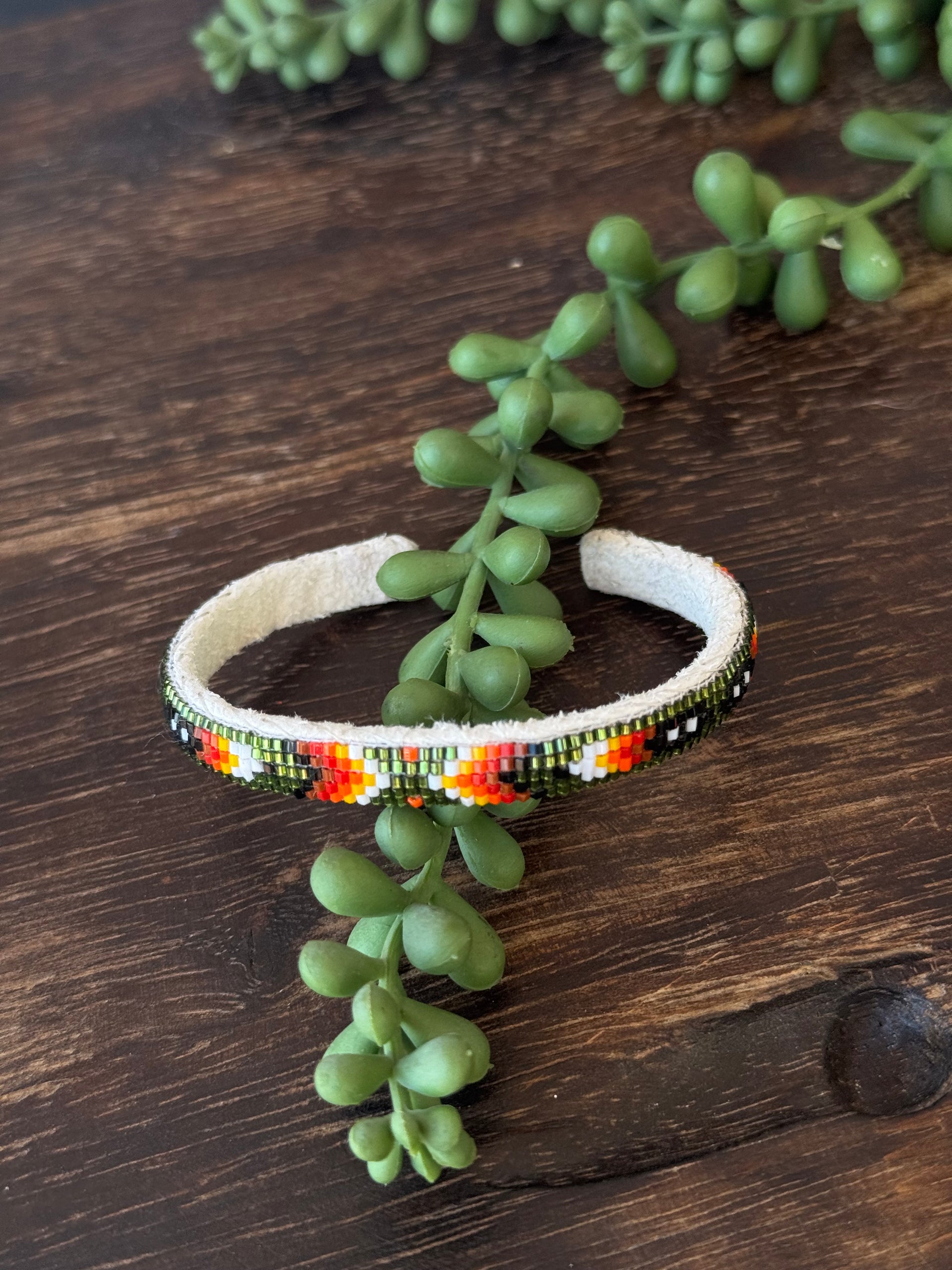 Navajo Made Beaded Cuff Bracelet