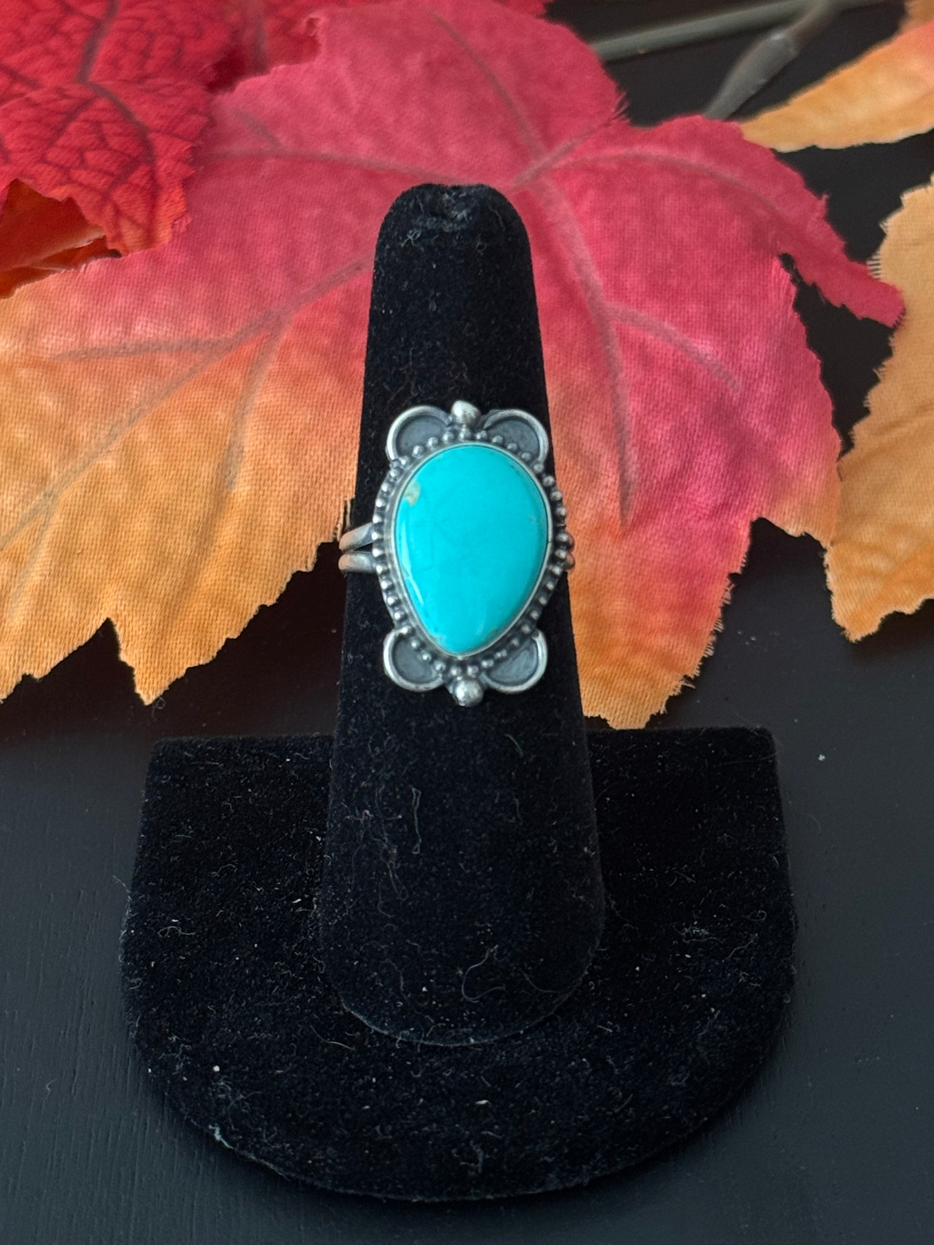 Navajo Made Turquoise & Sterling Silver Ring