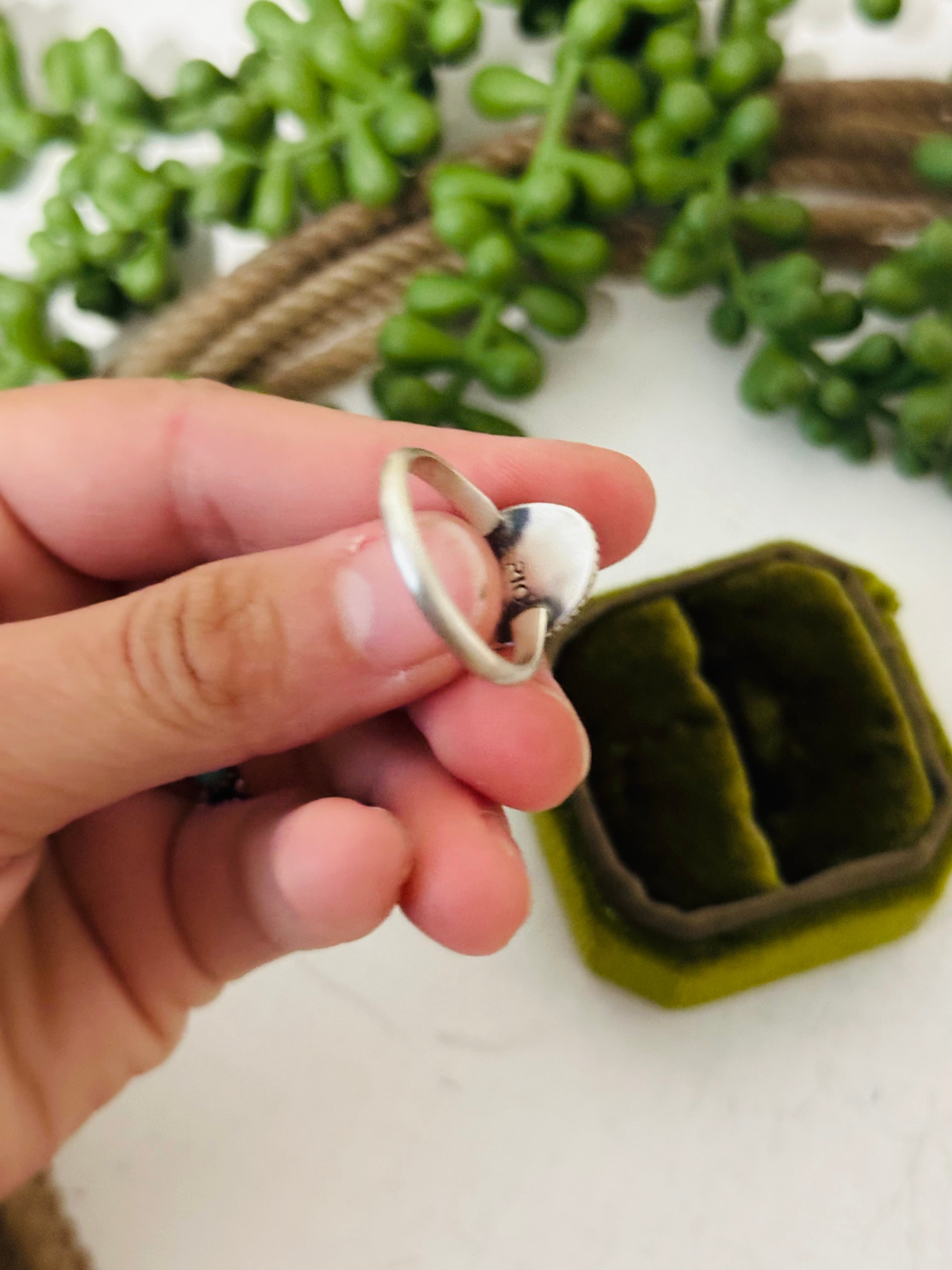 Navajo Made Lapis & Sterling Silver Ring