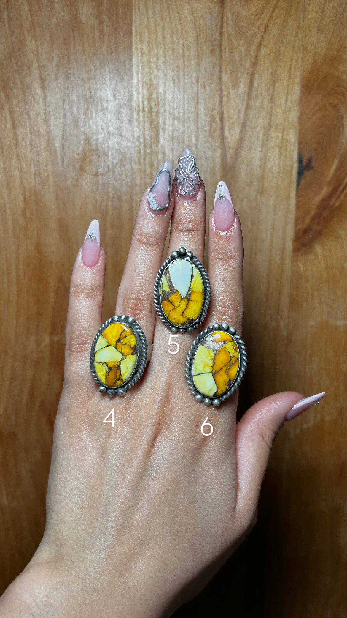 Zachariah David Honey Dahlia & Sterling Silver Adjustable Ring