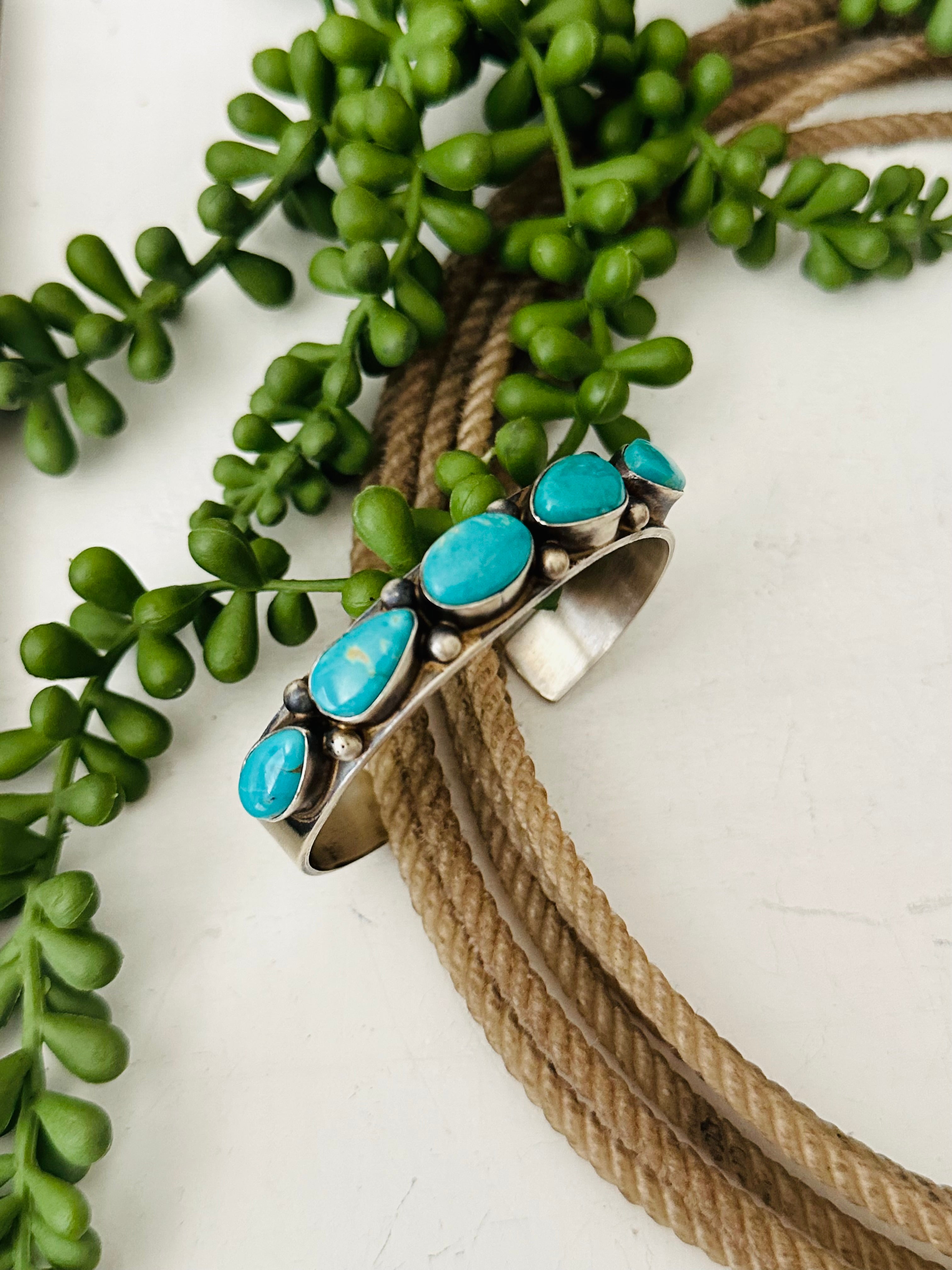 Kathleen Livingston Kingman Turquoise & Sterling Silver Cuff Bracelet