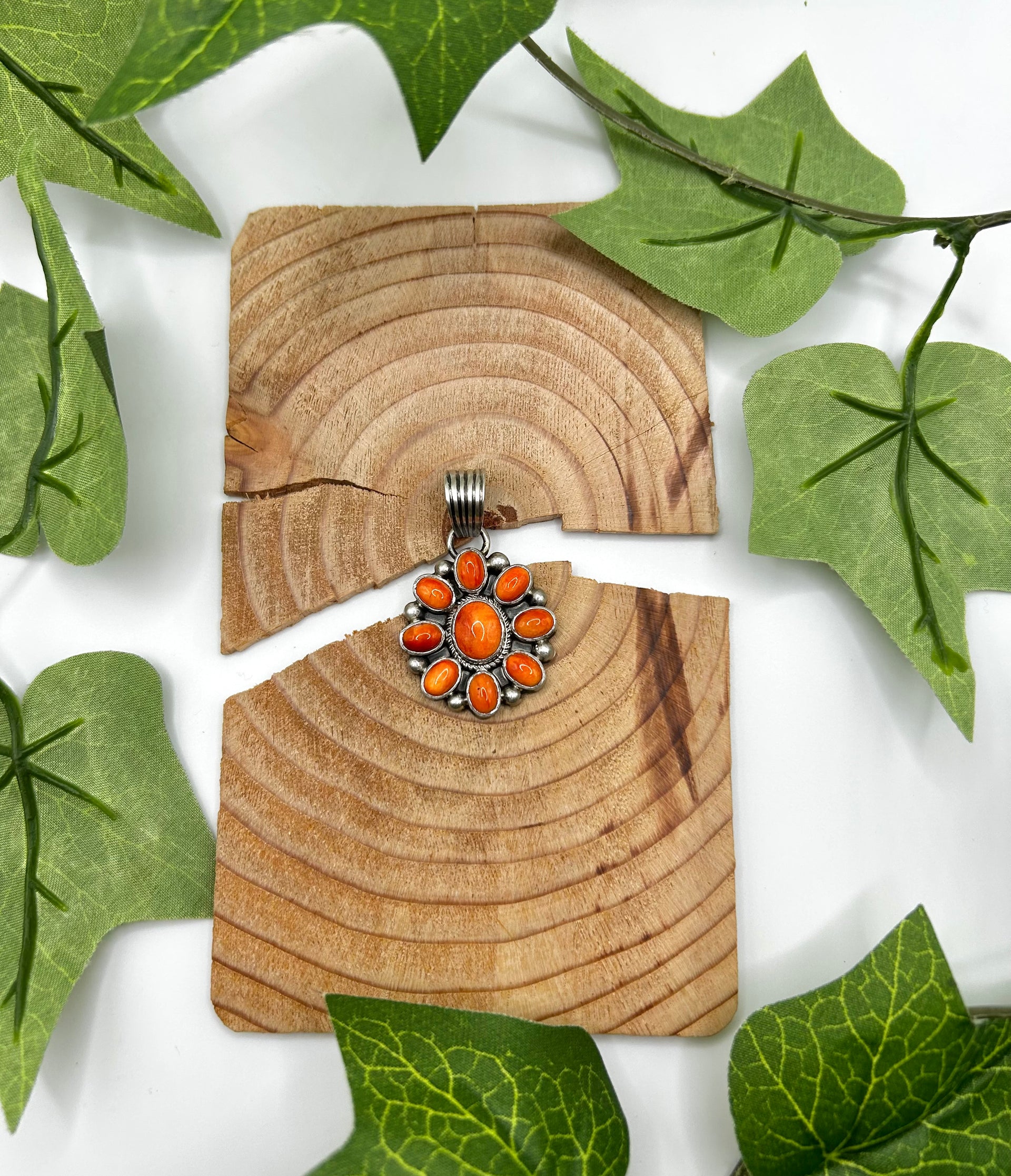 Shirley Henry Spiny Oyster & Sterling Silver Pendant