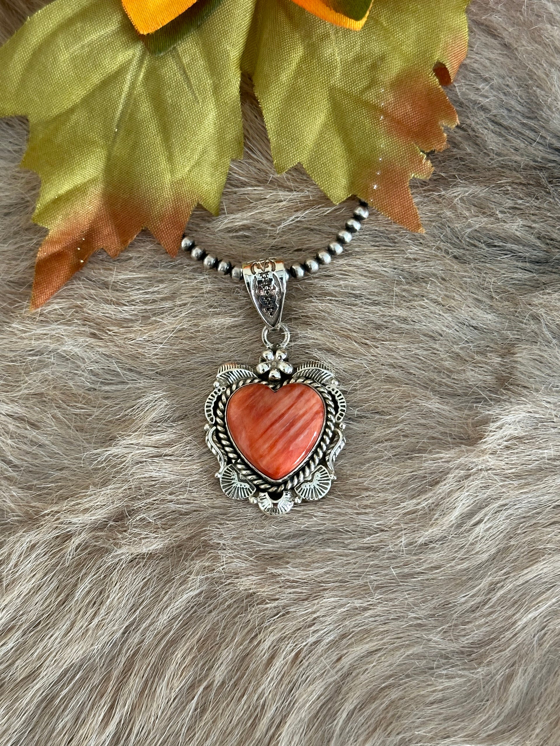 Southwest Handmade Spiny Oyster & Sterling Silver Pendants