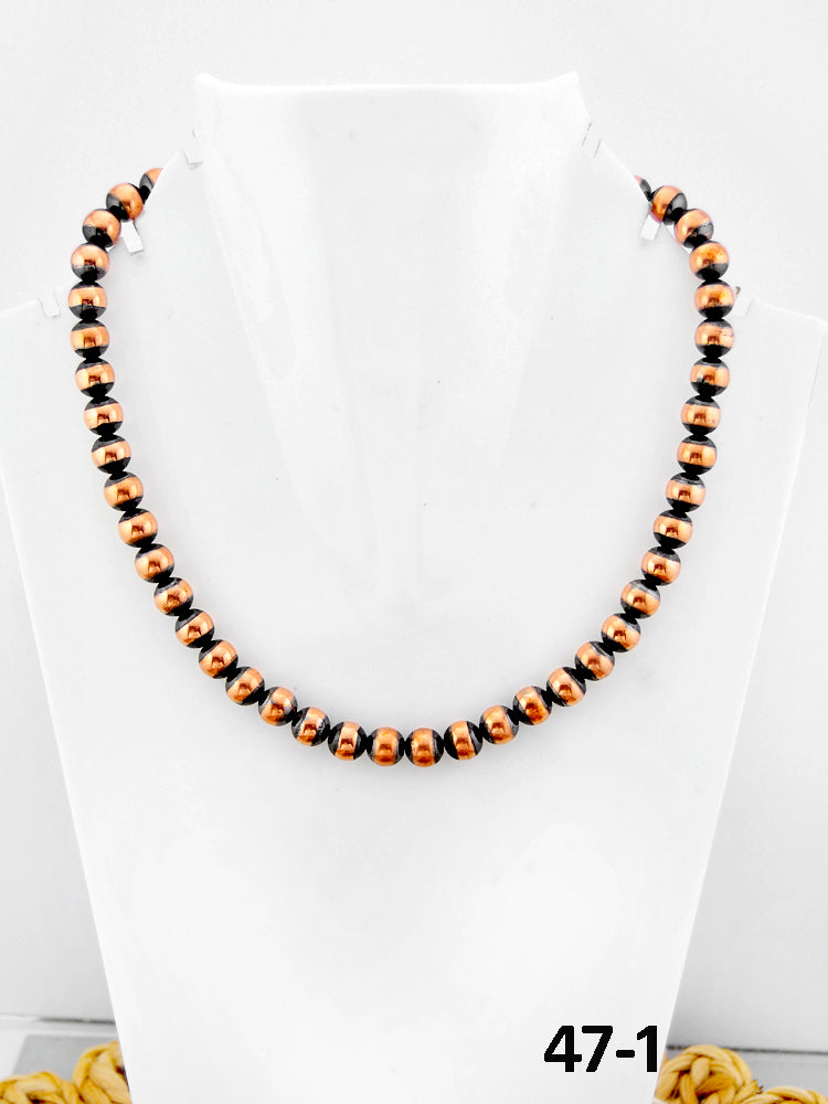Southwest Handmade Copper Beaded Necklace 8mm