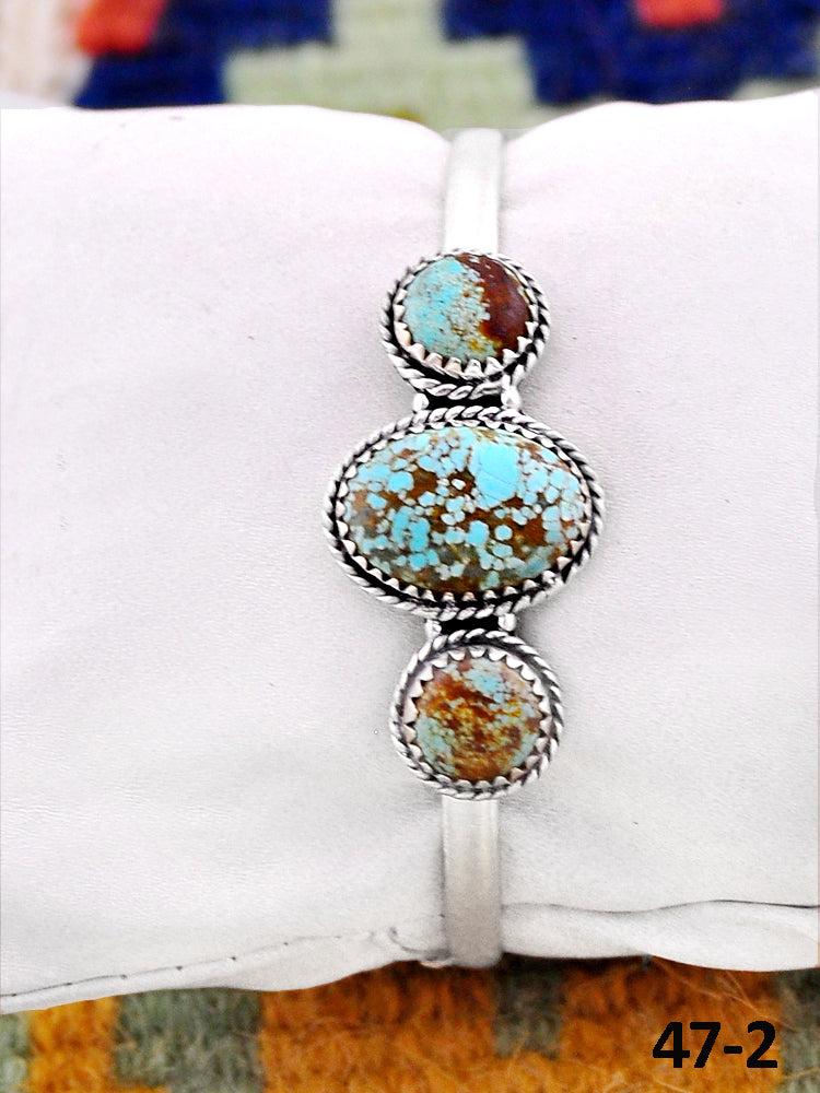 Southwest Handmade #8 & Sterling Silver Cuff Bracelet