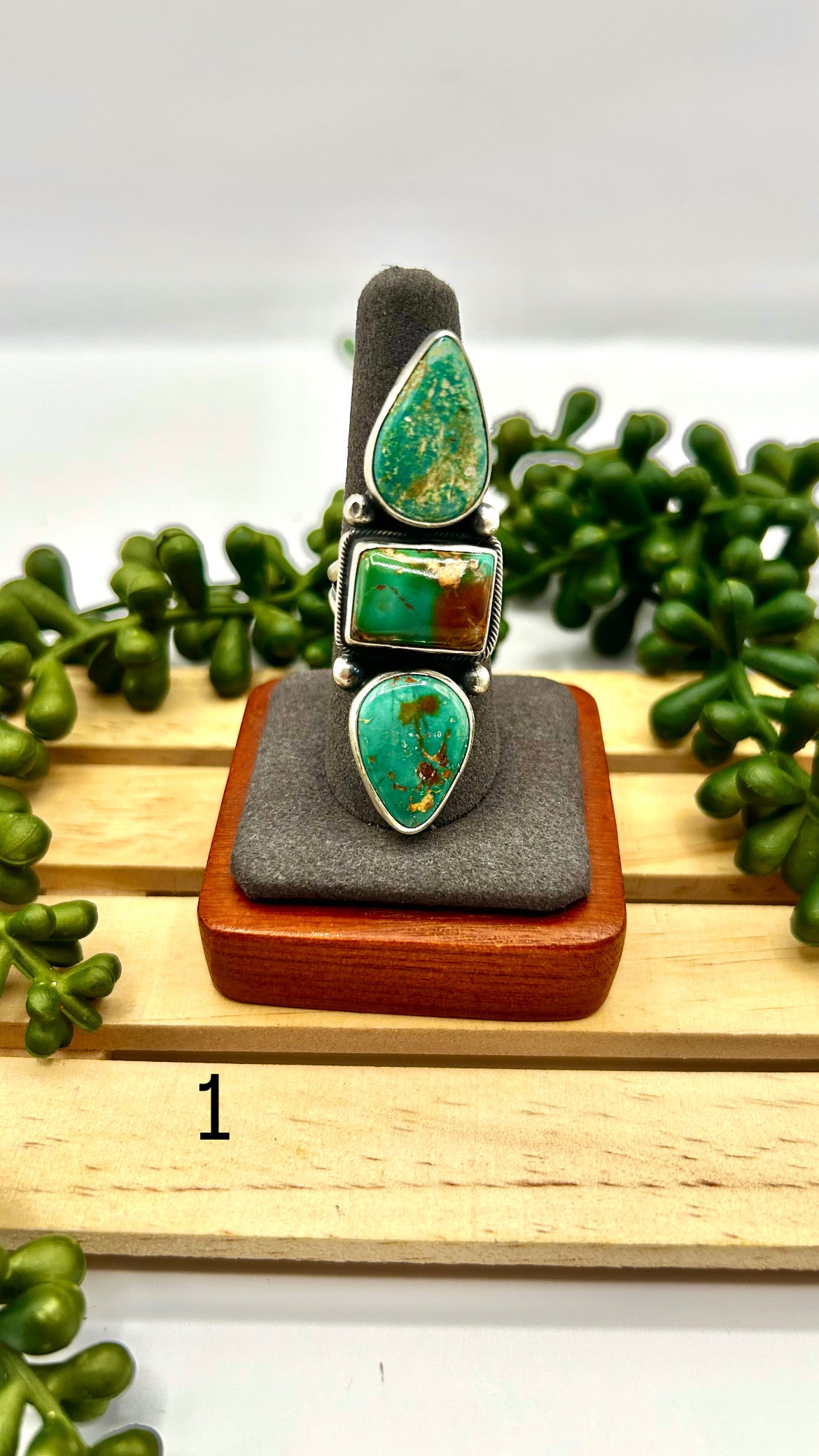 Danny Henio Royston Turquoise & Sterling Silver Adjustable Ring