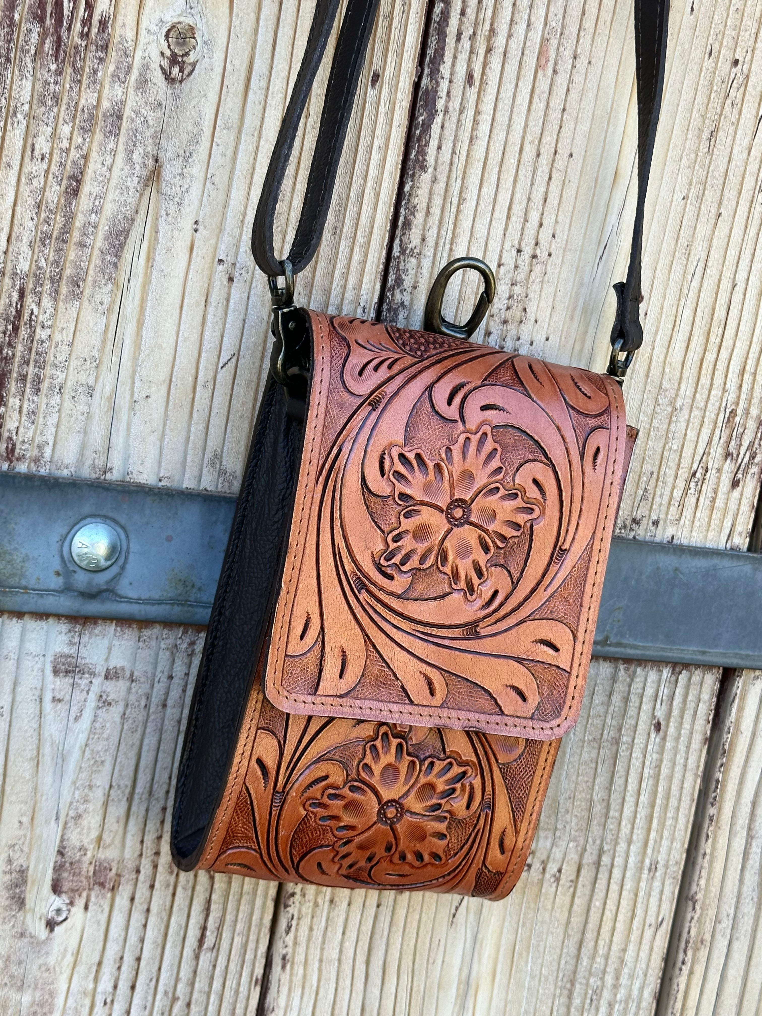 Genuine Tooled Leather Purse