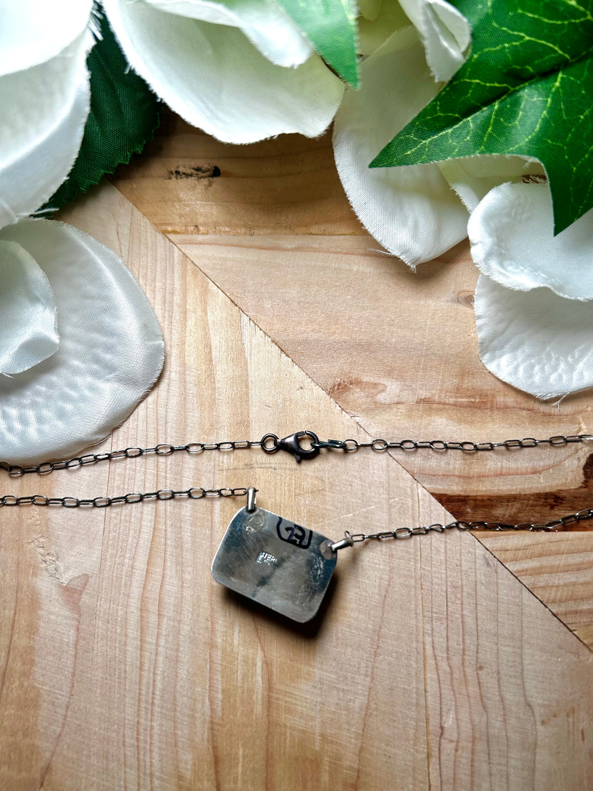 Scott Skeets Spiny Oyster & Sterling Silver Necklace