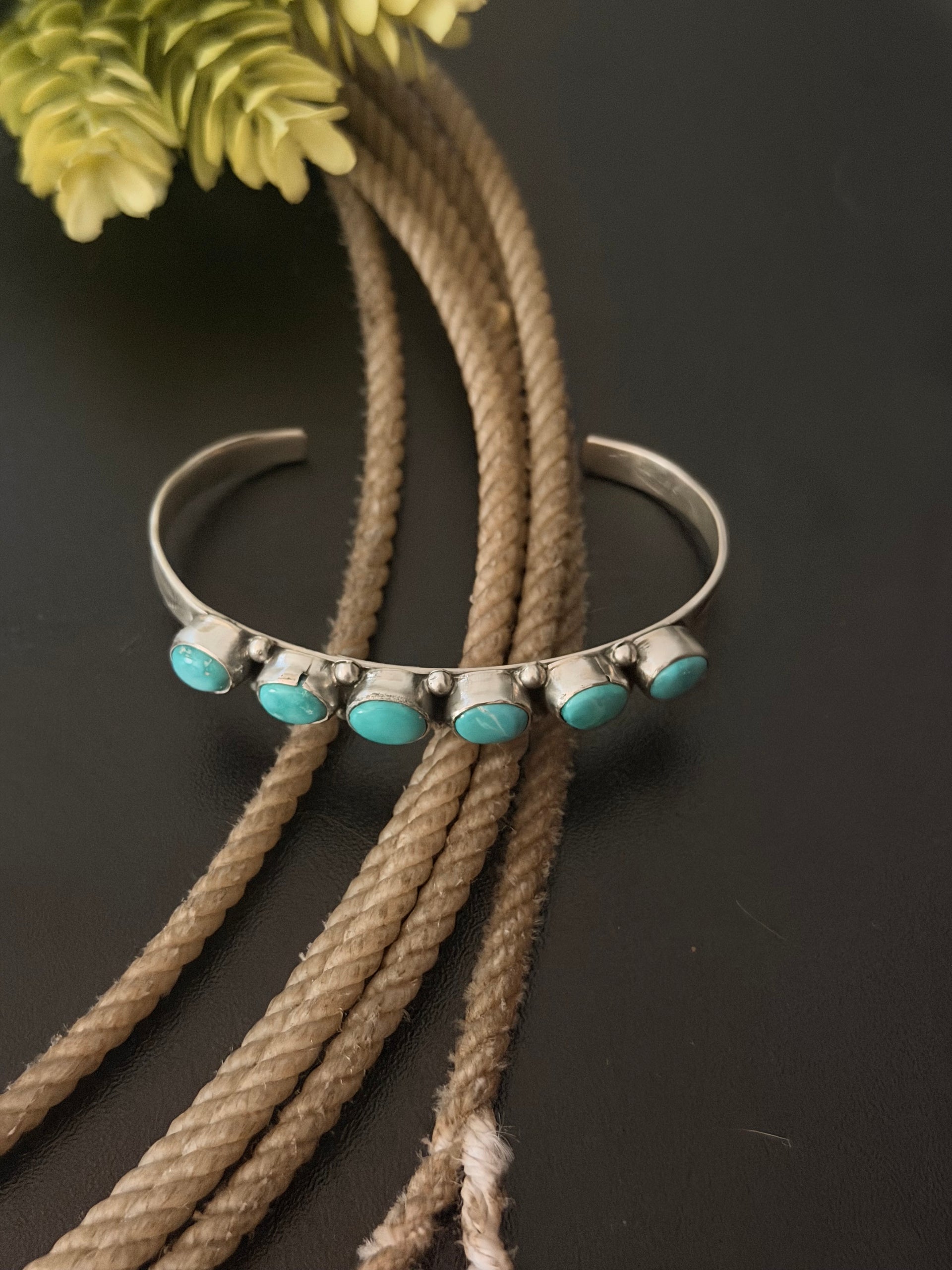 Danny Henio Royston Turquoise & Sterling Silver Cuff Bracelet