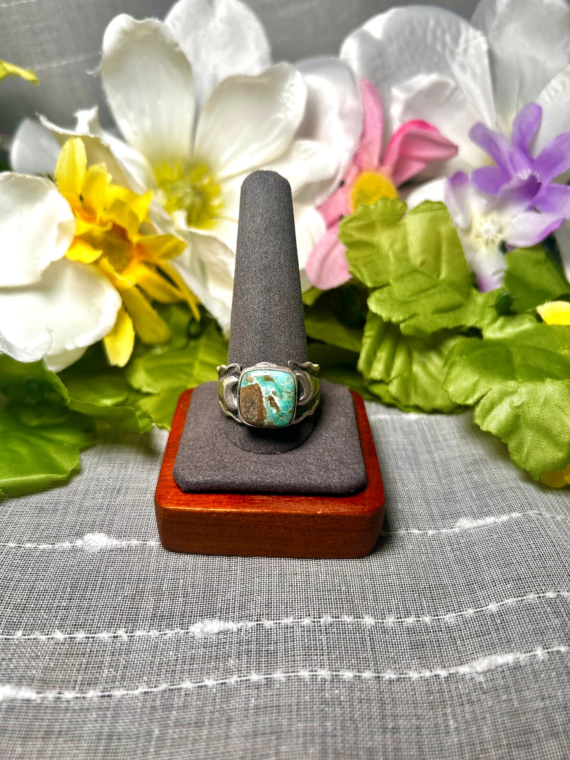 Russell Sam Royston Turquoise & Sterling Silver Ring Size 13