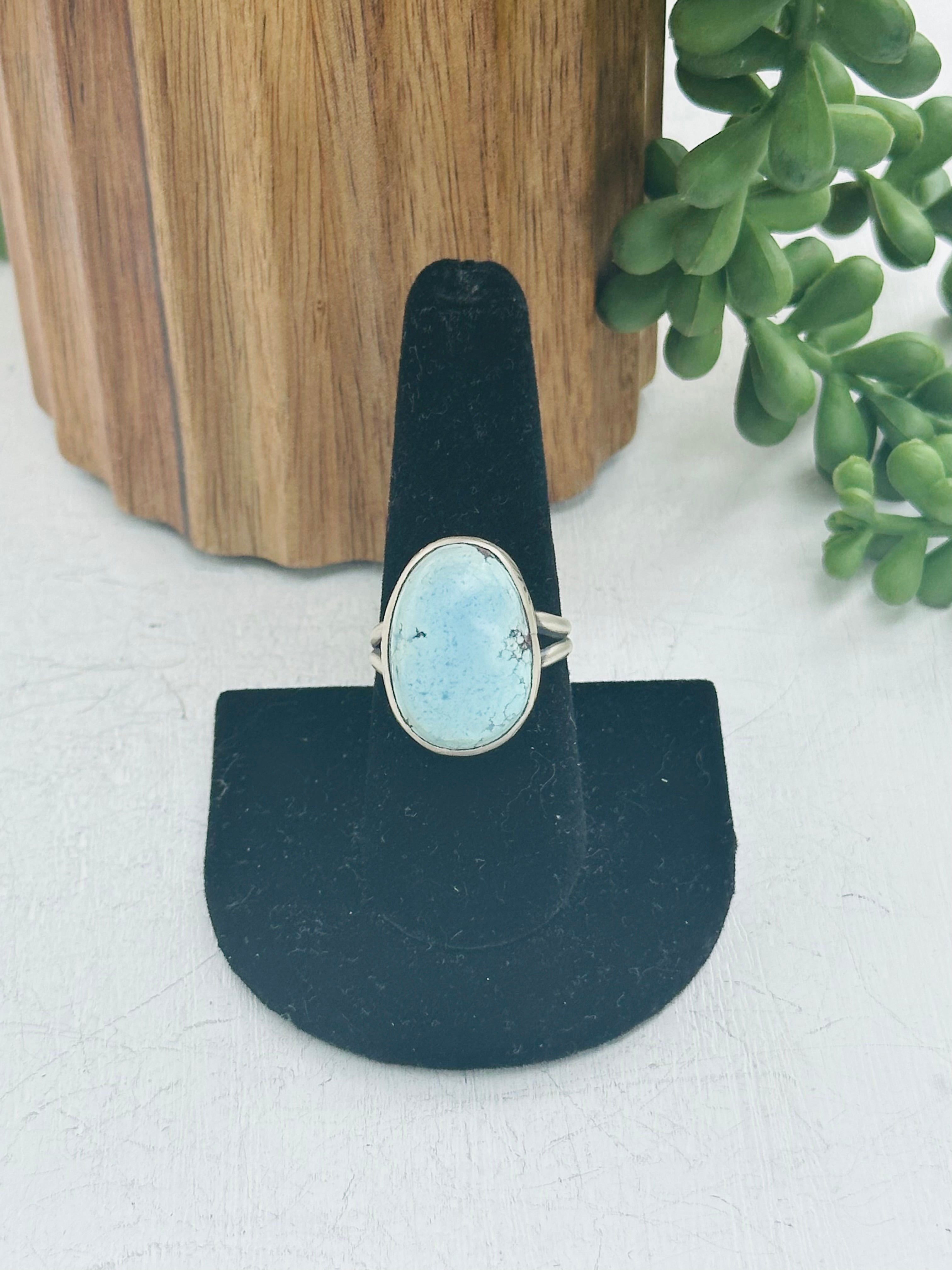 Navajo Made Golden Hills Turquoise & Sterling Silver Ring