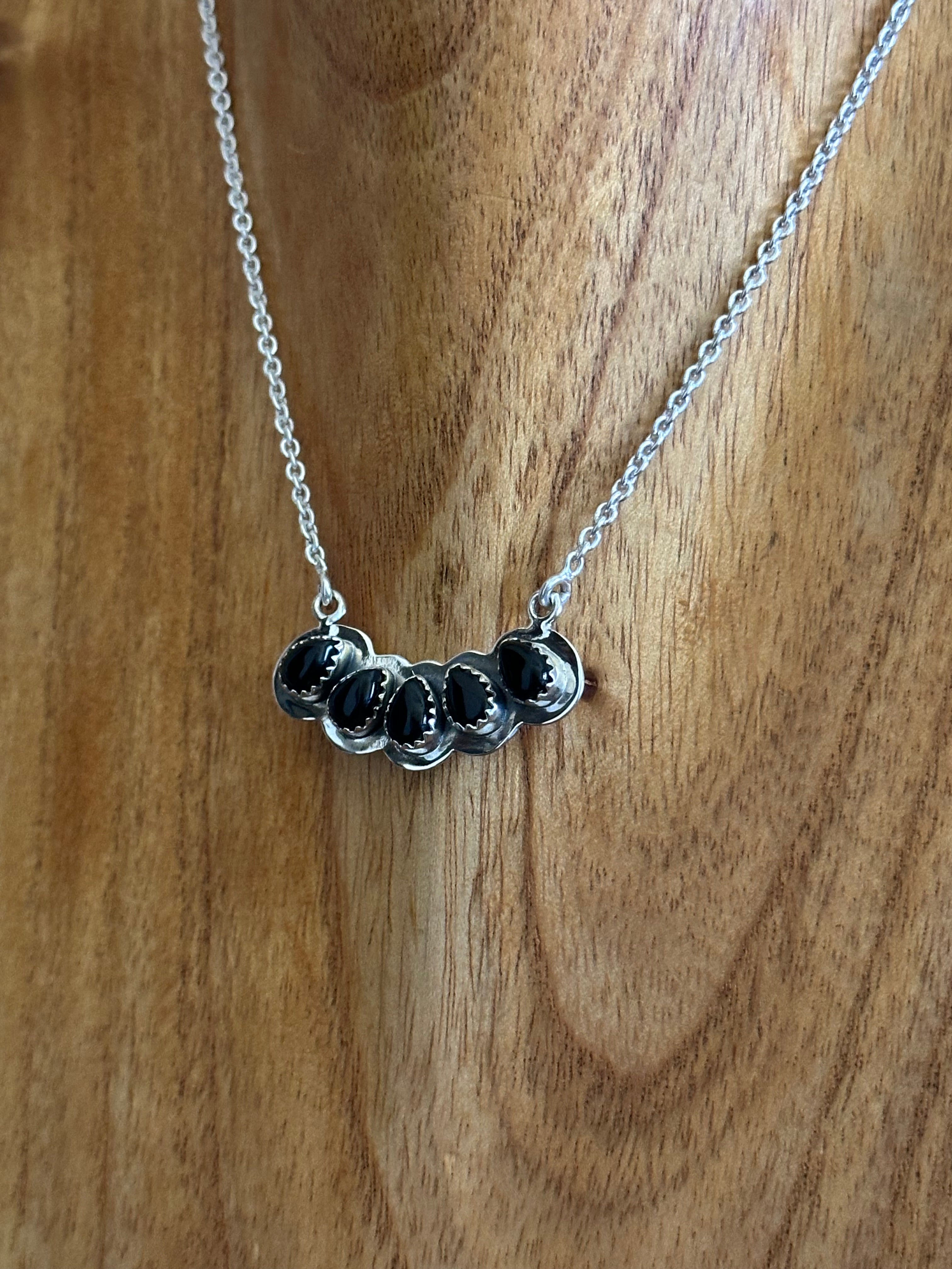 Southwest Made Onyx & Sterling Silver Necklace