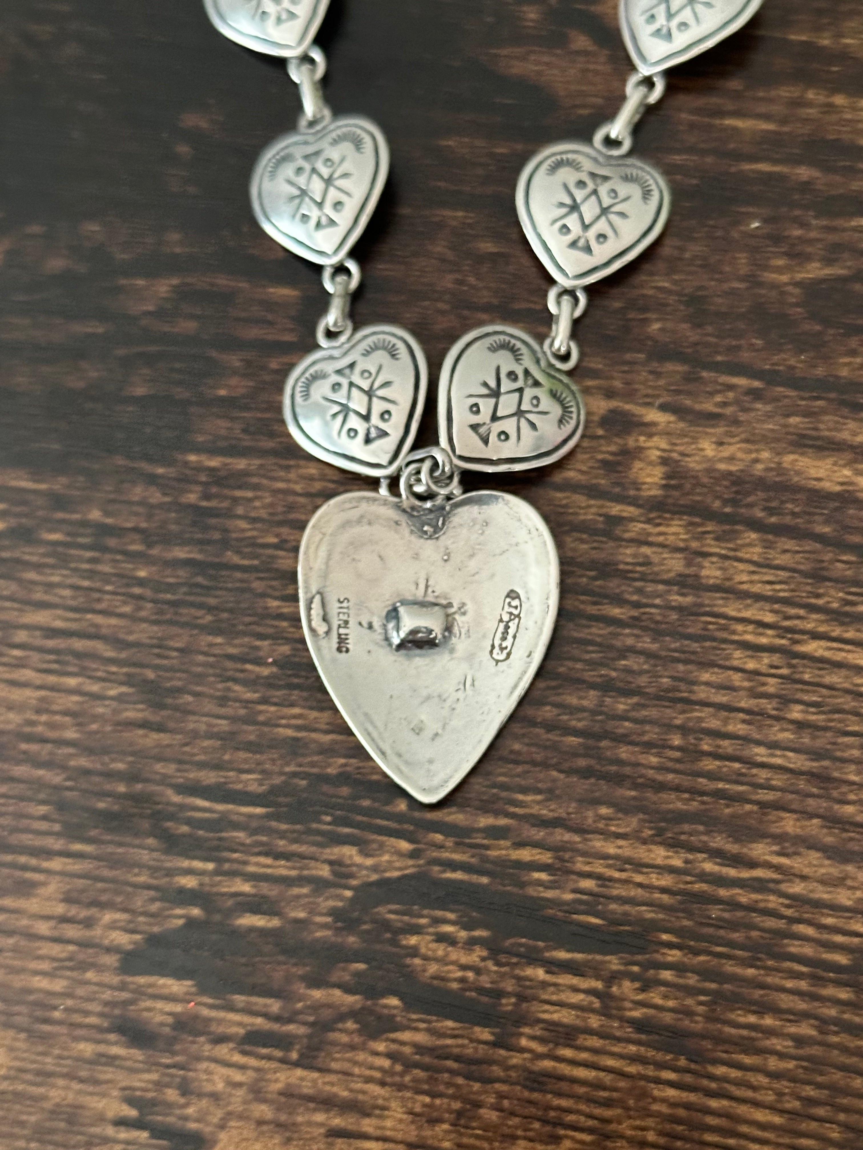 Joe Piaso Sterling Silver Heart Necklace Set