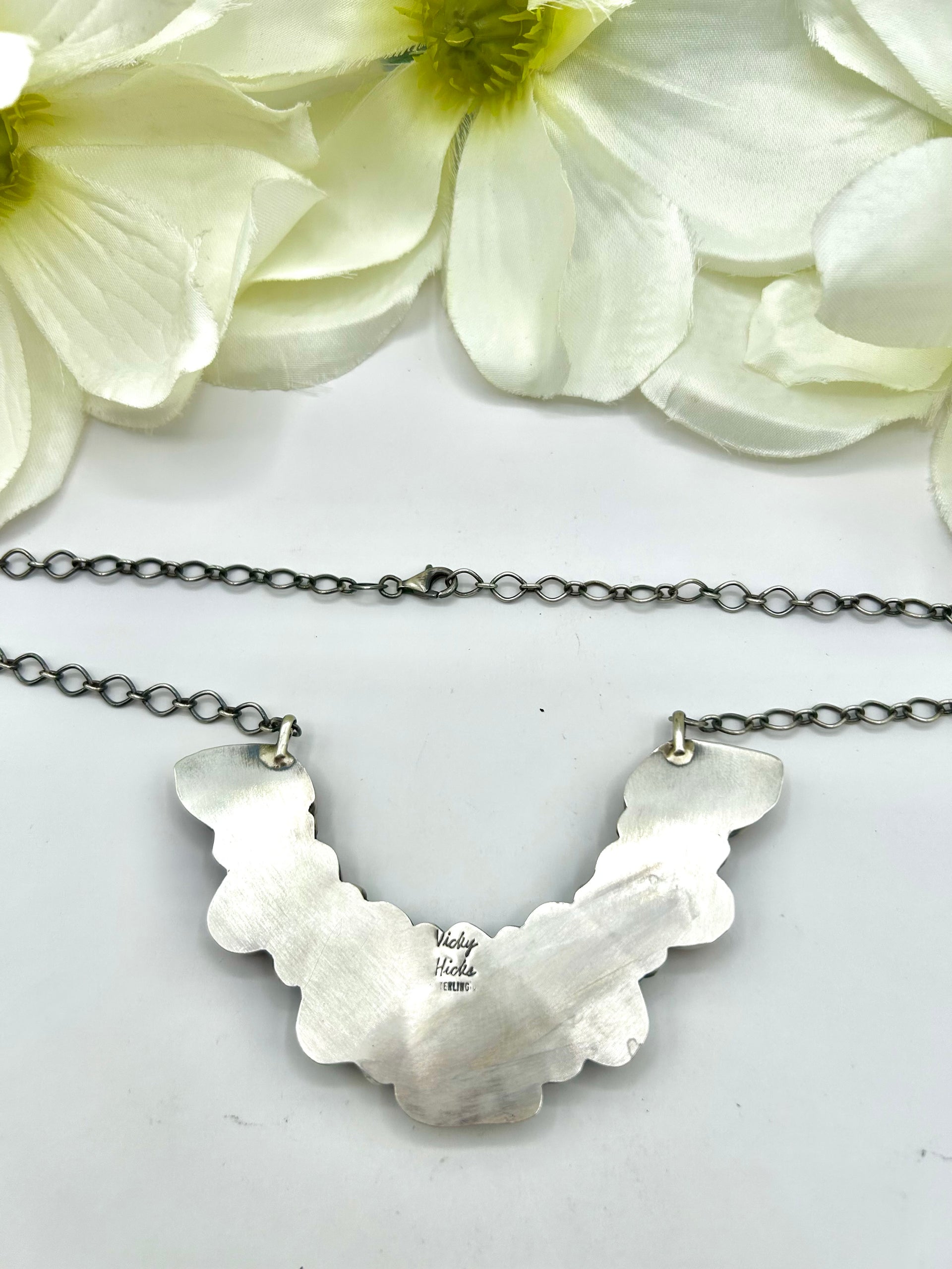Vicky Hicks Multi Stone & Sterling Silver Necklace